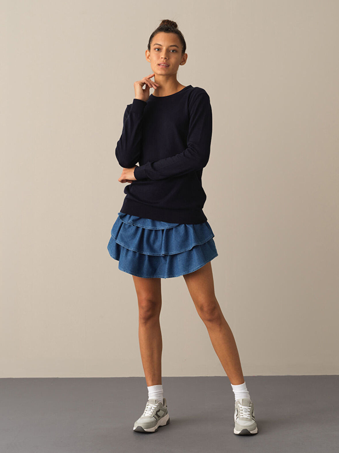 Xint Lacivert Regular Fit Basic Kazak