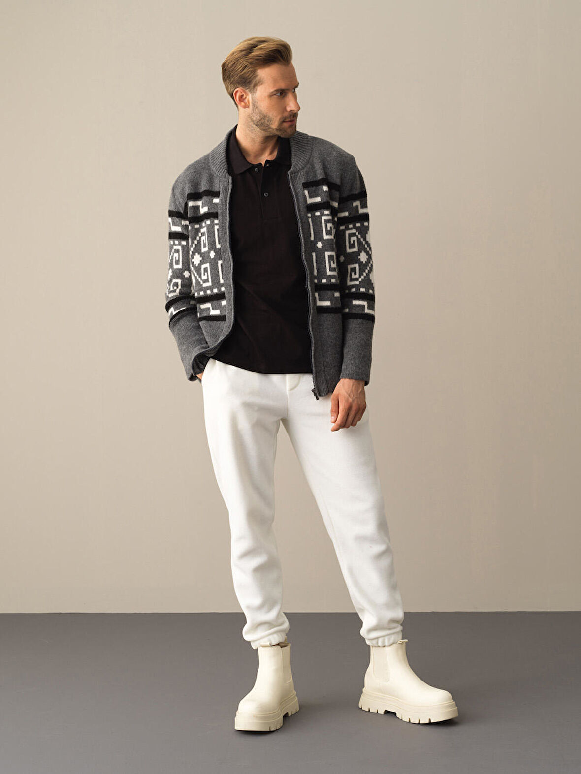 Xint Antrasit Regular Fit Hırka