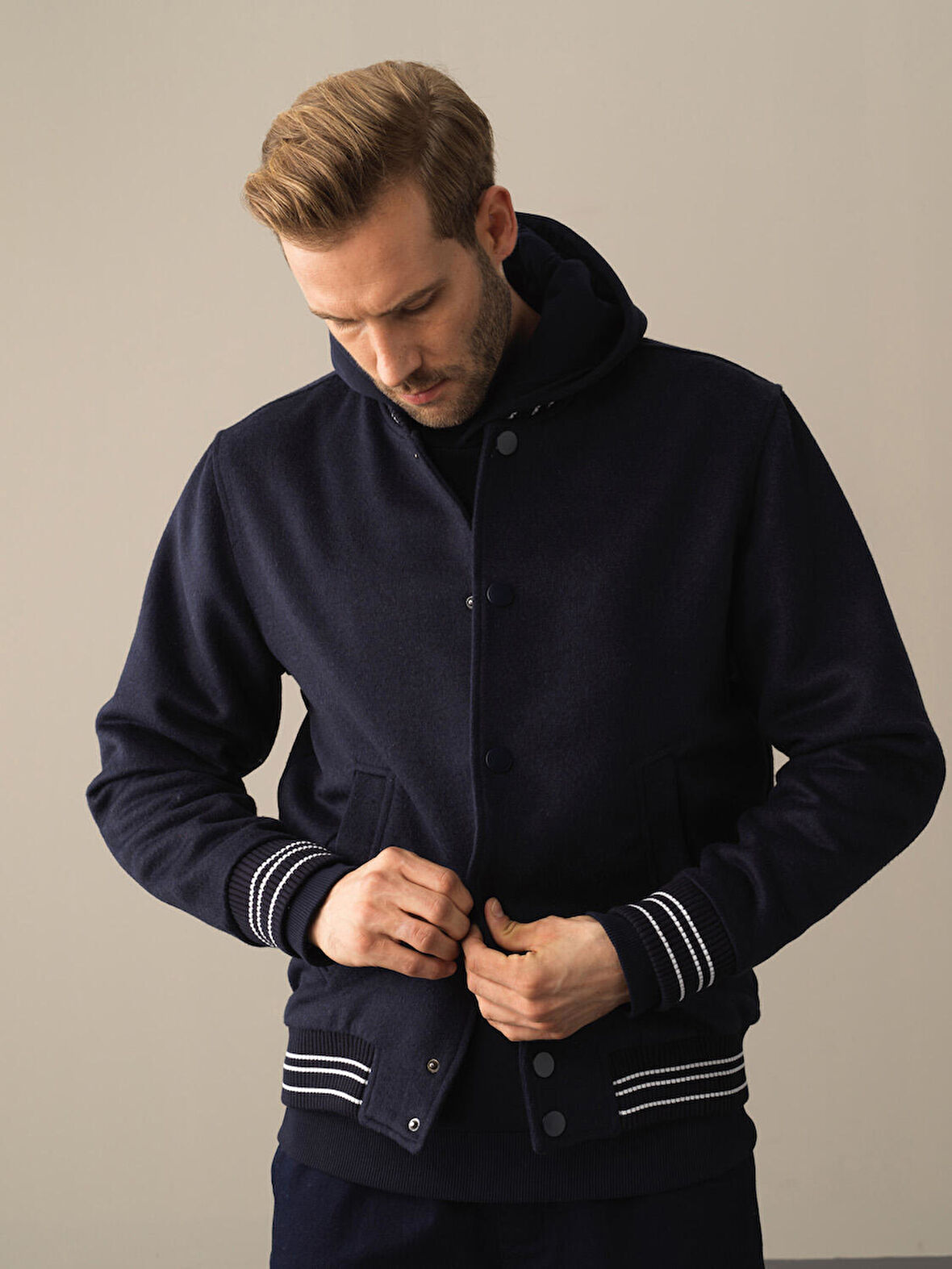 Xint Lacivert Regular Fit Bomber Mont