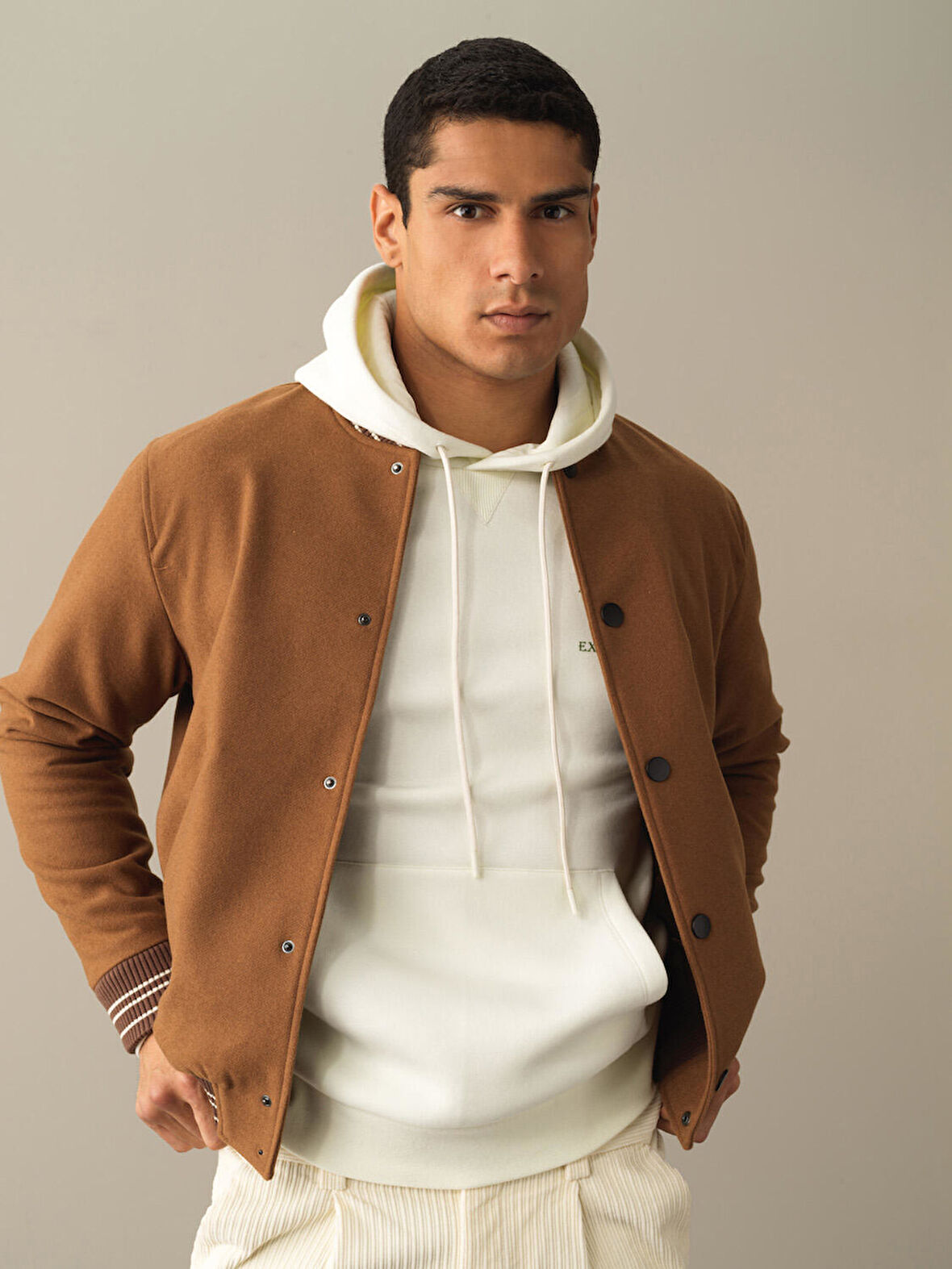 Xint Camel Regular Fit Bomber Mont