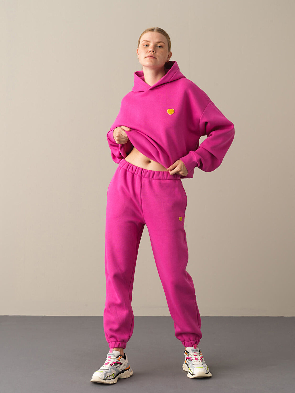 Xint Fuşya Basic Sweat Pantolon