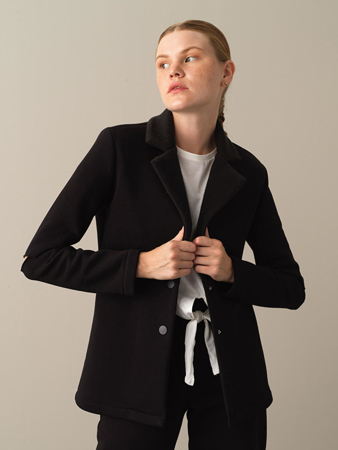 Xint Siyah Pamuklu Regular Fit Ceket