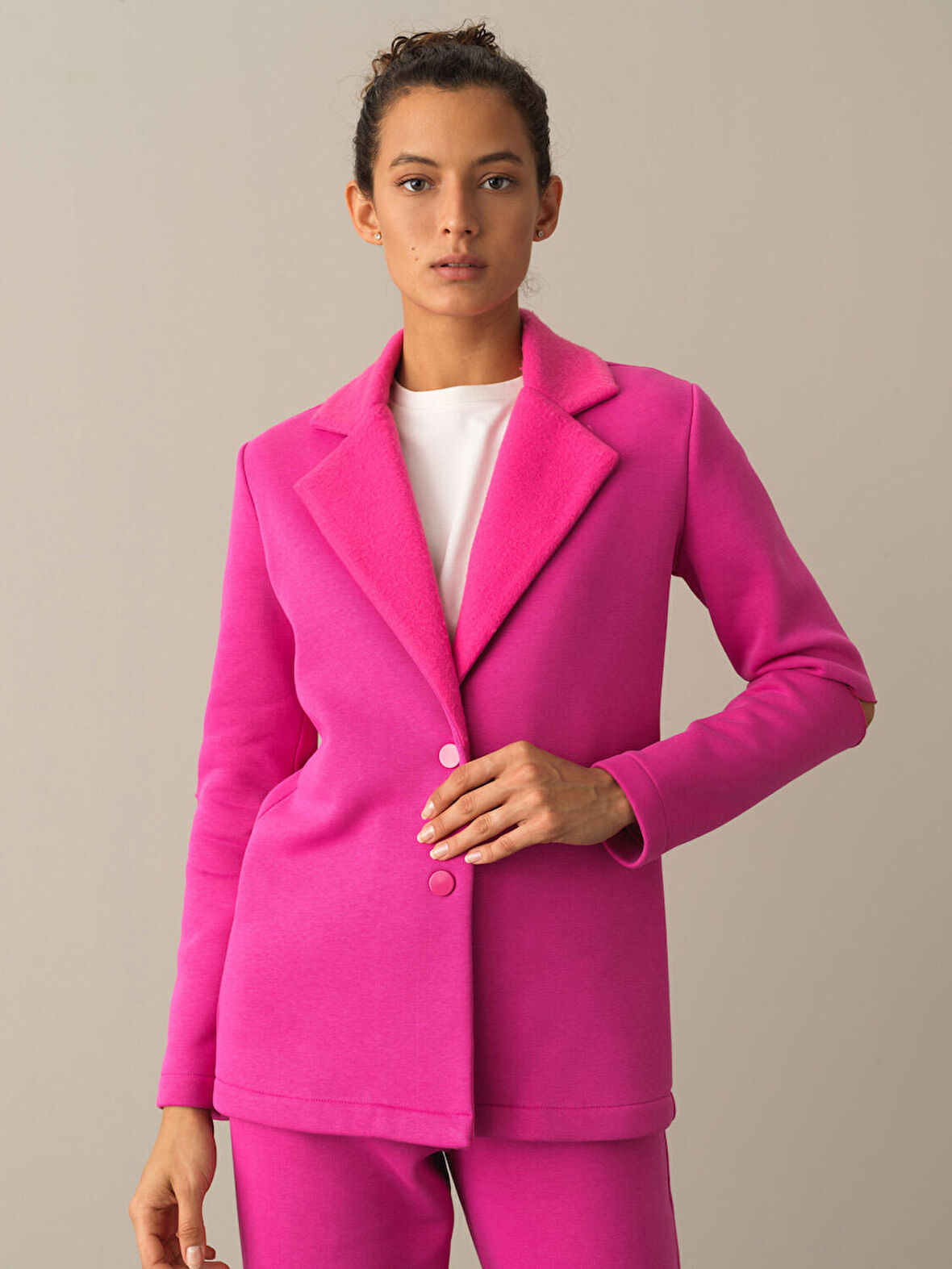 Xint Fuşya Pamuklu Regular Fit Ceket
