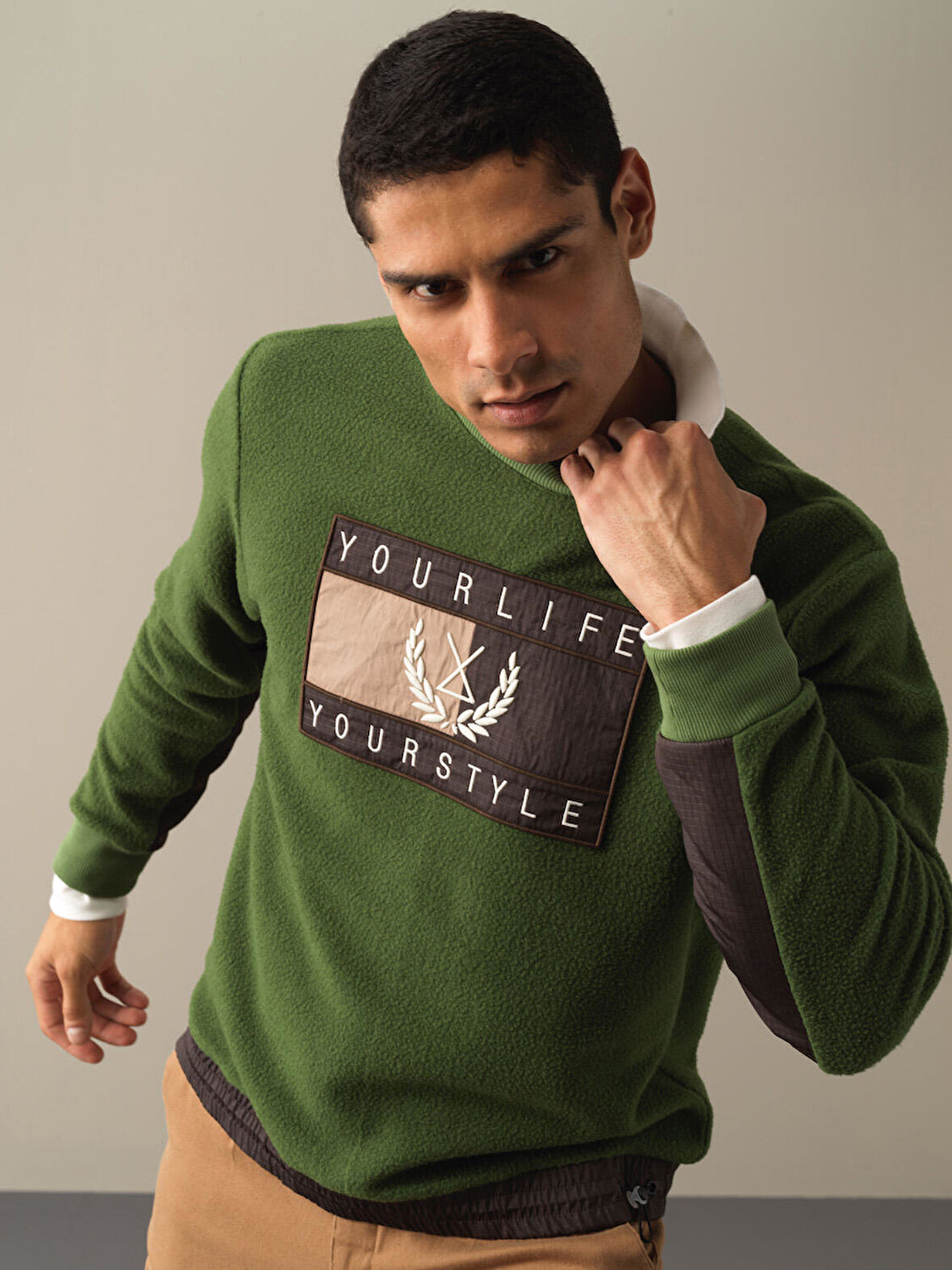 Xint Yeşil Regular Fit Polar Sweatshirt