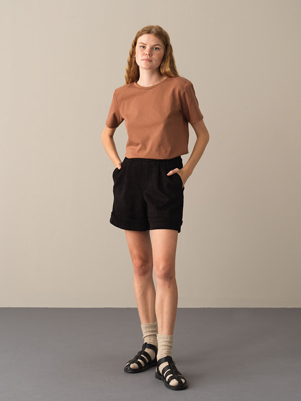 Xint Camel Regular Fit Vatkalı Tişört