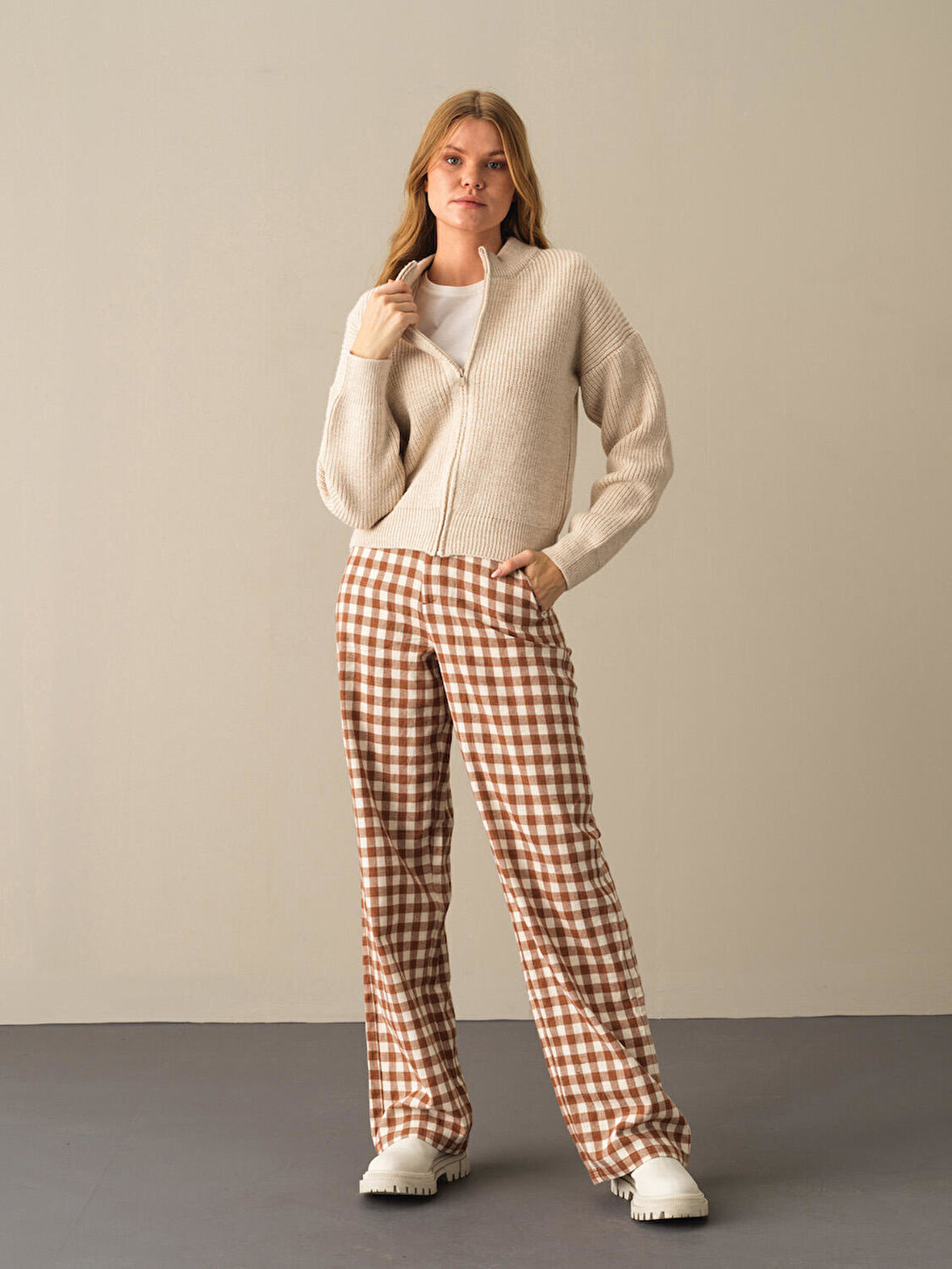 Xint Bej Pamuklu Oversize Hırka