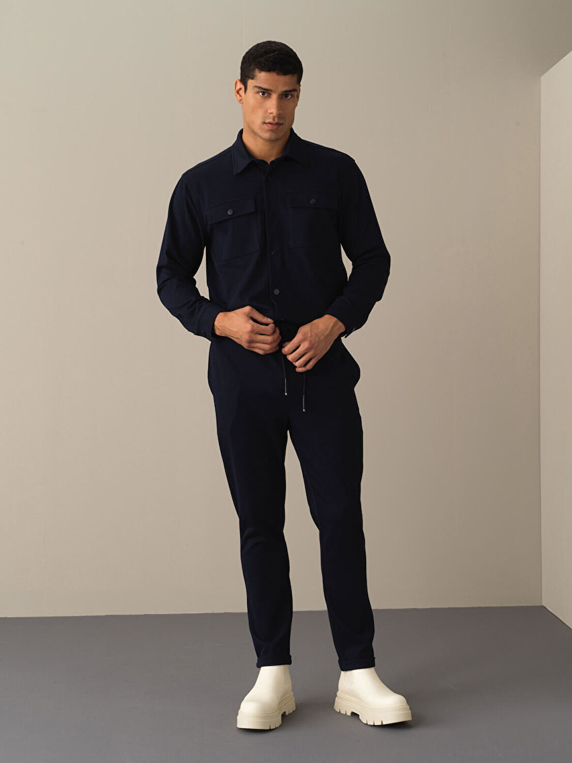 Xint Lacivert Regular Fit Jogger Pantolon