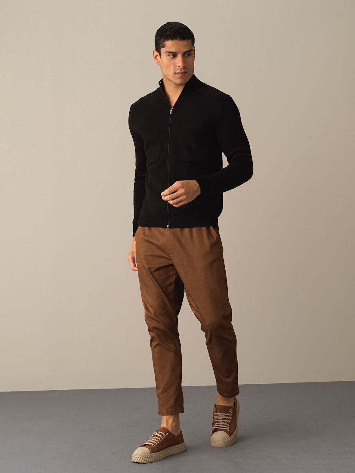 Xint Siyah Oversize Cep Detaylı Hırka