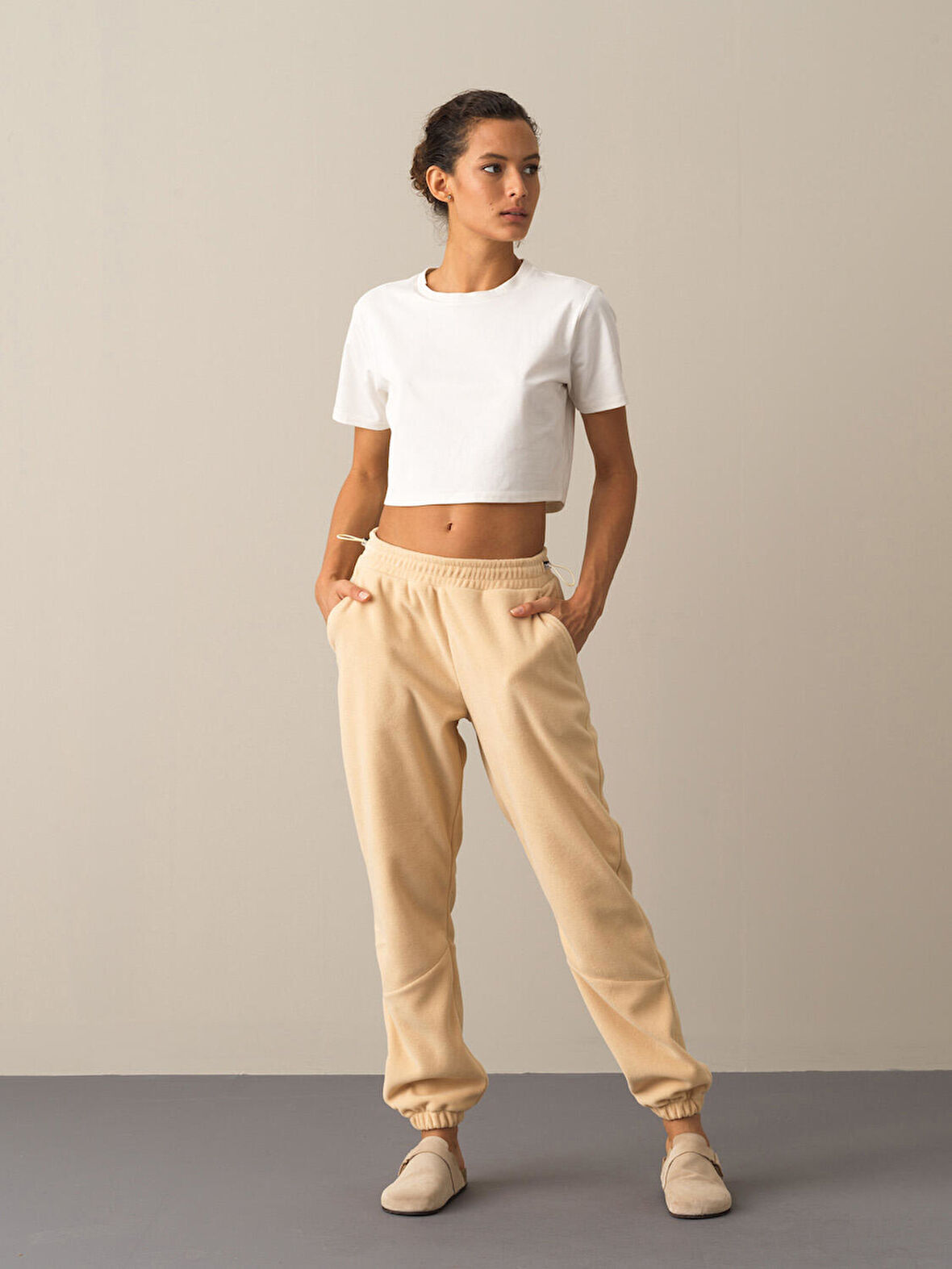 Xint Bej Polar Sweat Pantolon