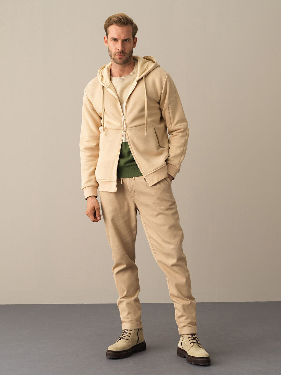 Xint Bej Regular Fit Sweatmont