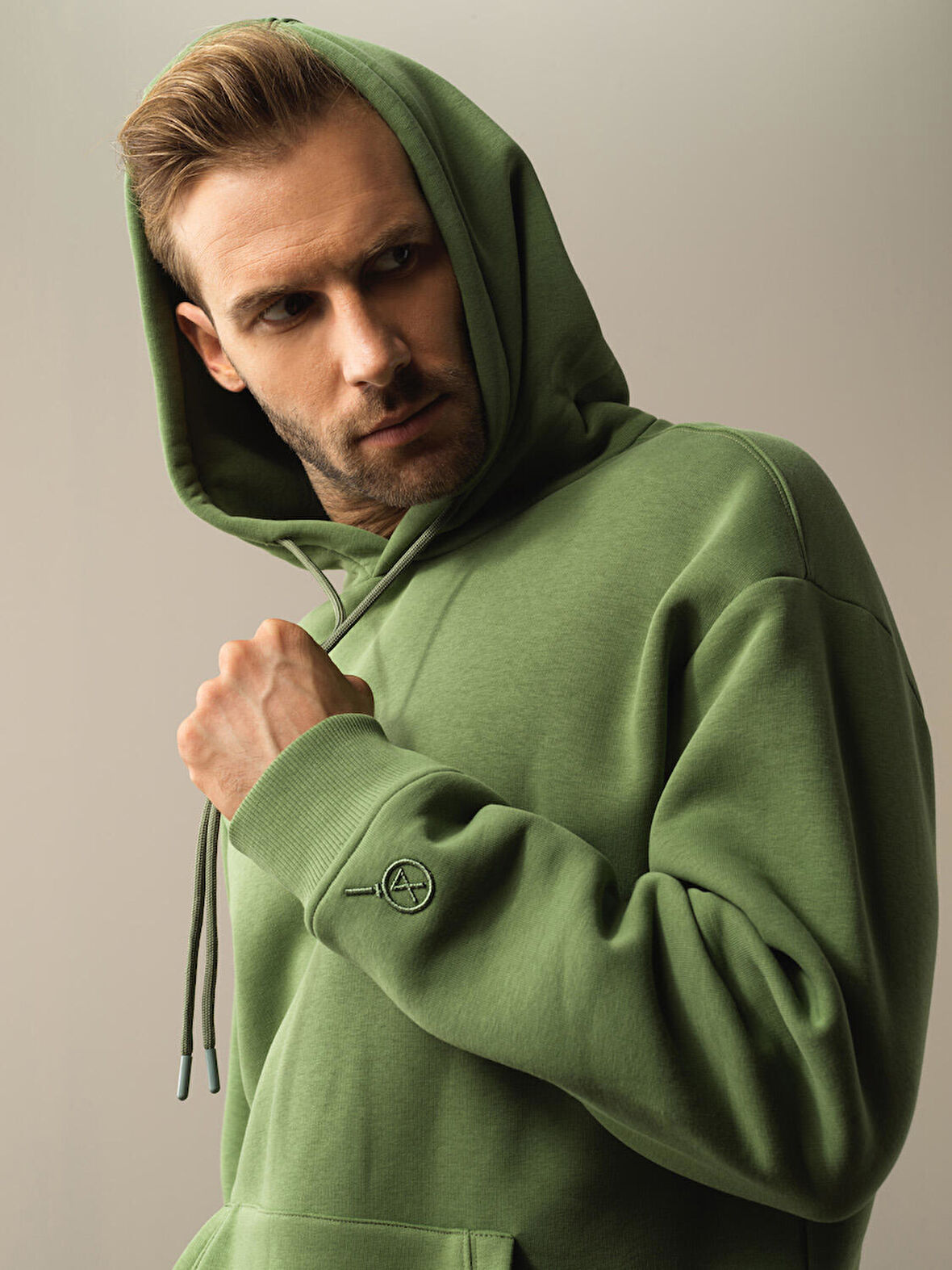 Xint Yeşil Oversize Basic Sweatshirt