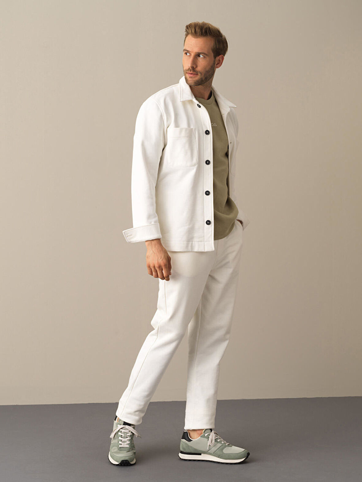 Xint Beyaz Regular Fit Gömlek Ceket