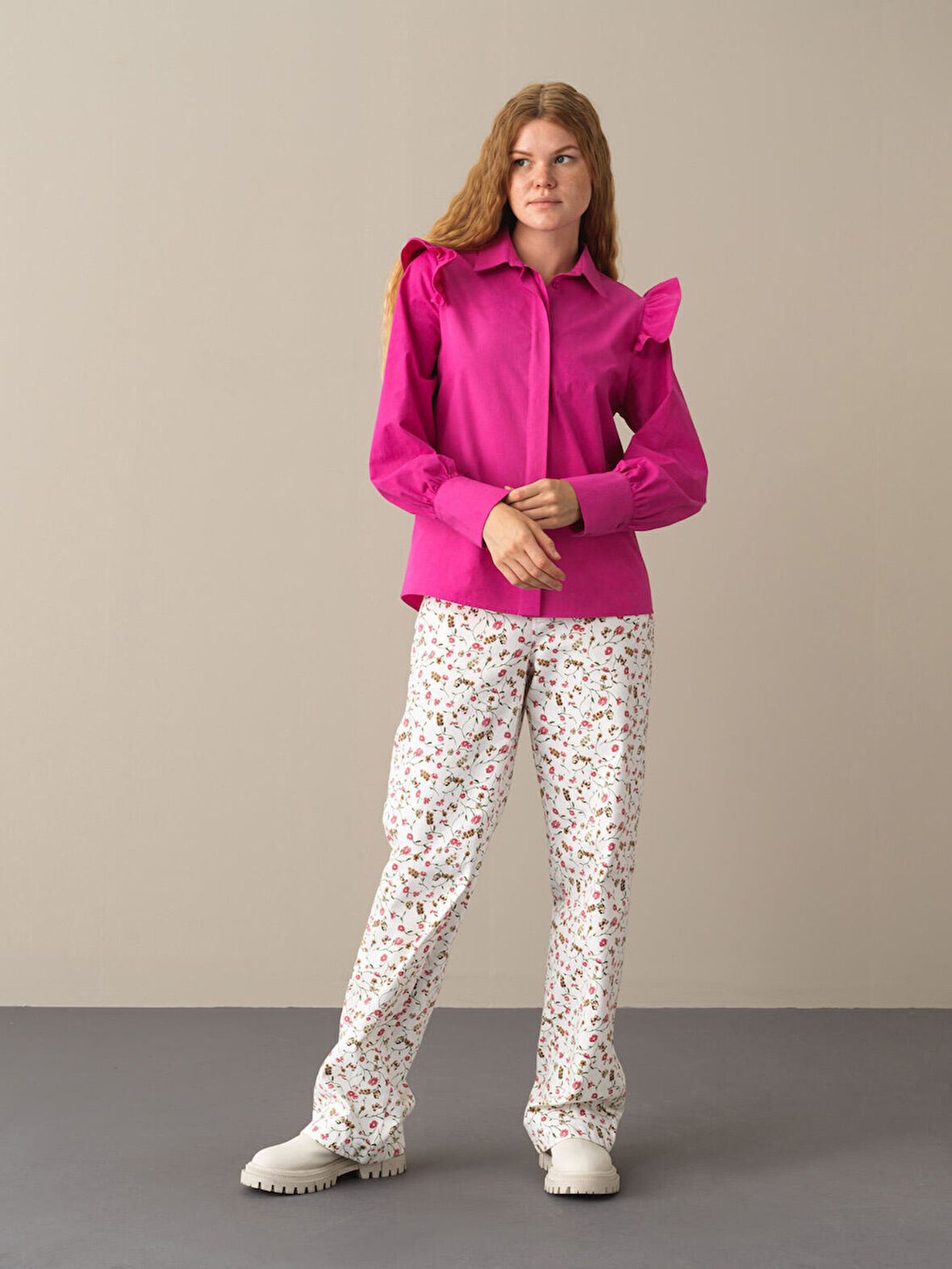 Xint Fuşya Regular Fit Gömlek