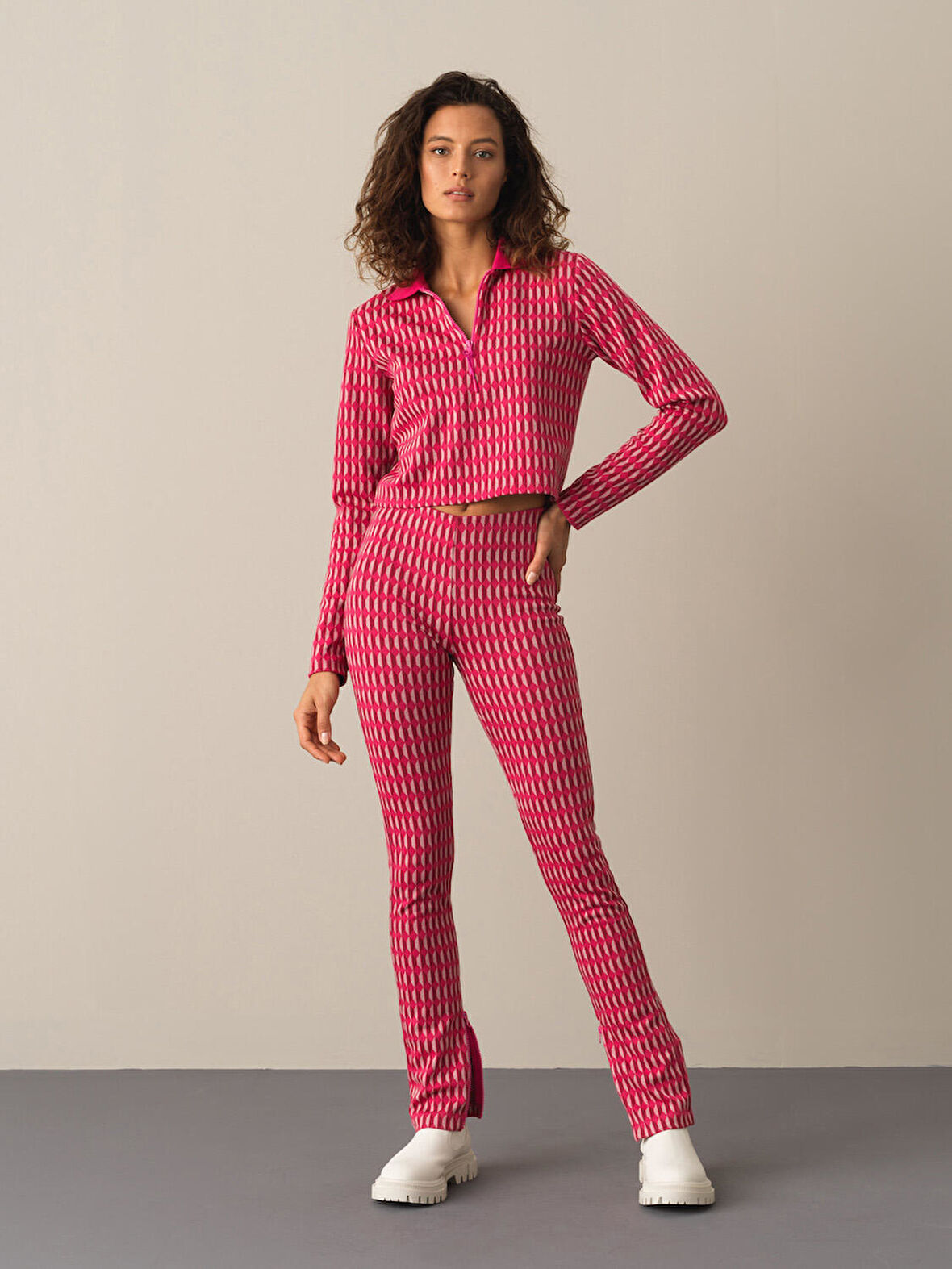 Xint Fuşya Regular Fit Uzun Kollu Tişört