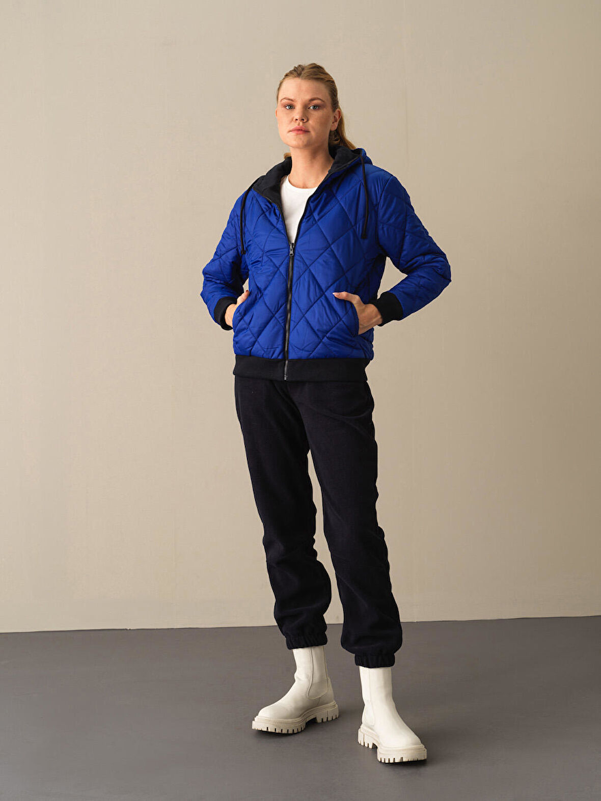 Xint Mavi Çift Taraflı Sweatmont