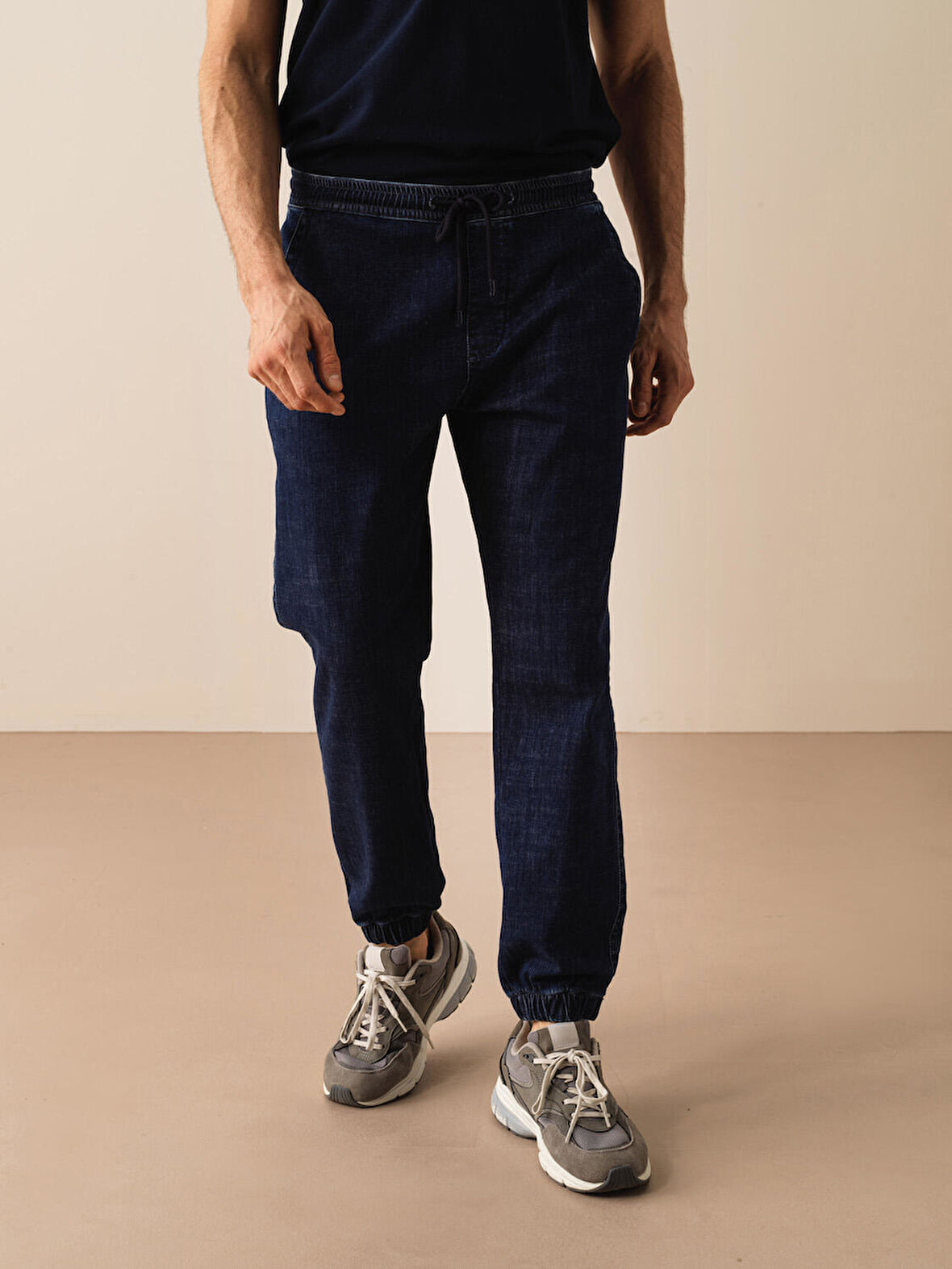 Lacivert Slim Fit Pamuklu Denim Pantolon