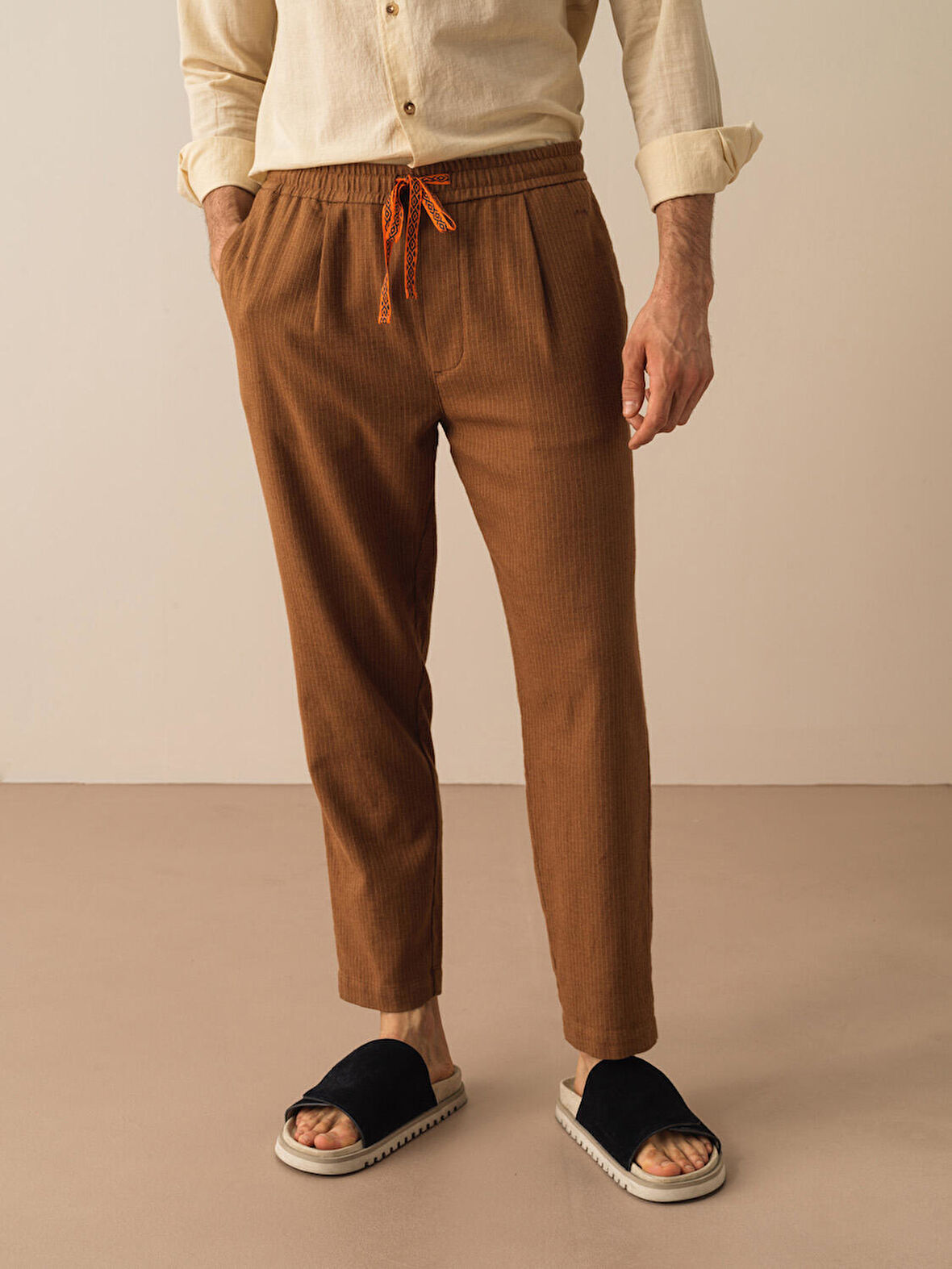 Vizon Regular Fit Keten Pantolon