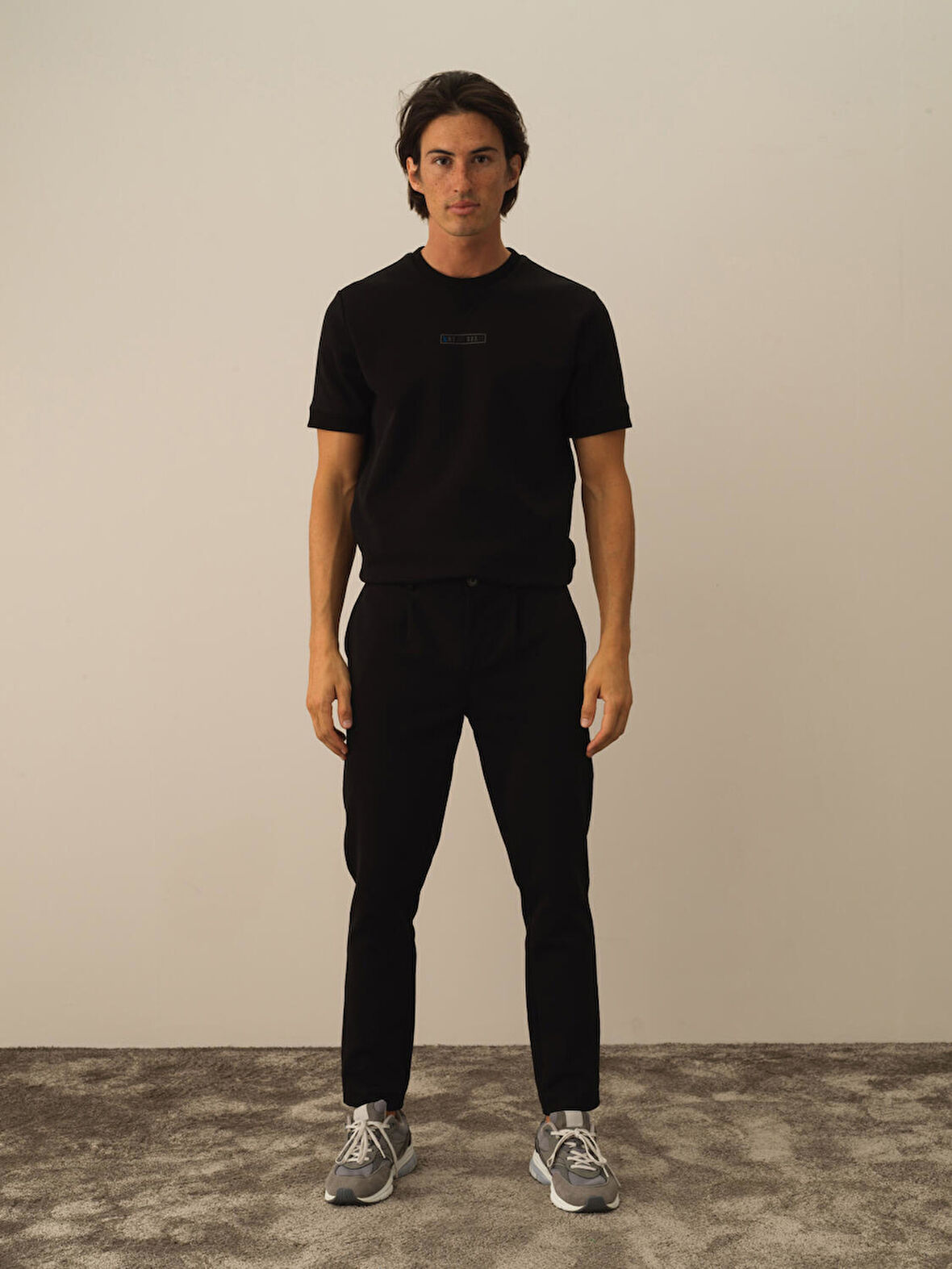 Xint Siyah Pamuk Dokulu Regular Fit Sweat Pantolon