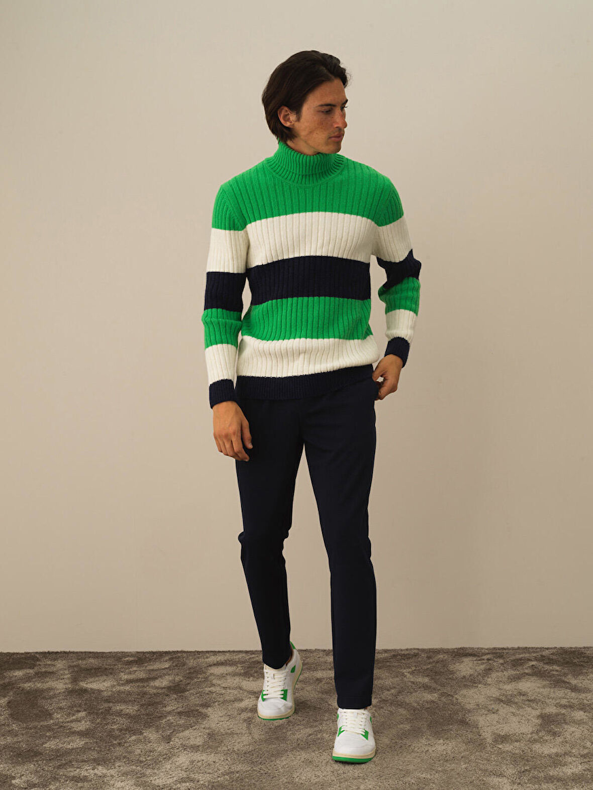 Xint Lacivert Pamuk Dokulu Regular Fit Sweat Pantolon
