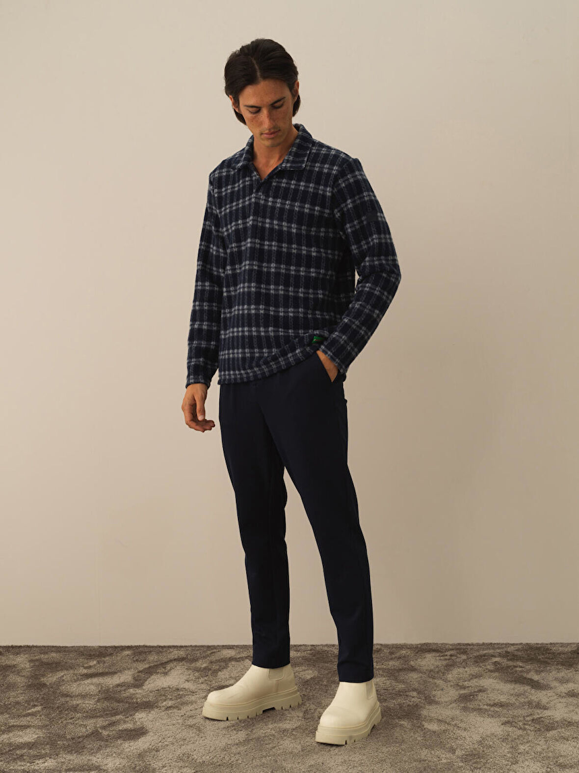 Xint Lacivert Formunu Koruyan Regular Fit Sweatshirt