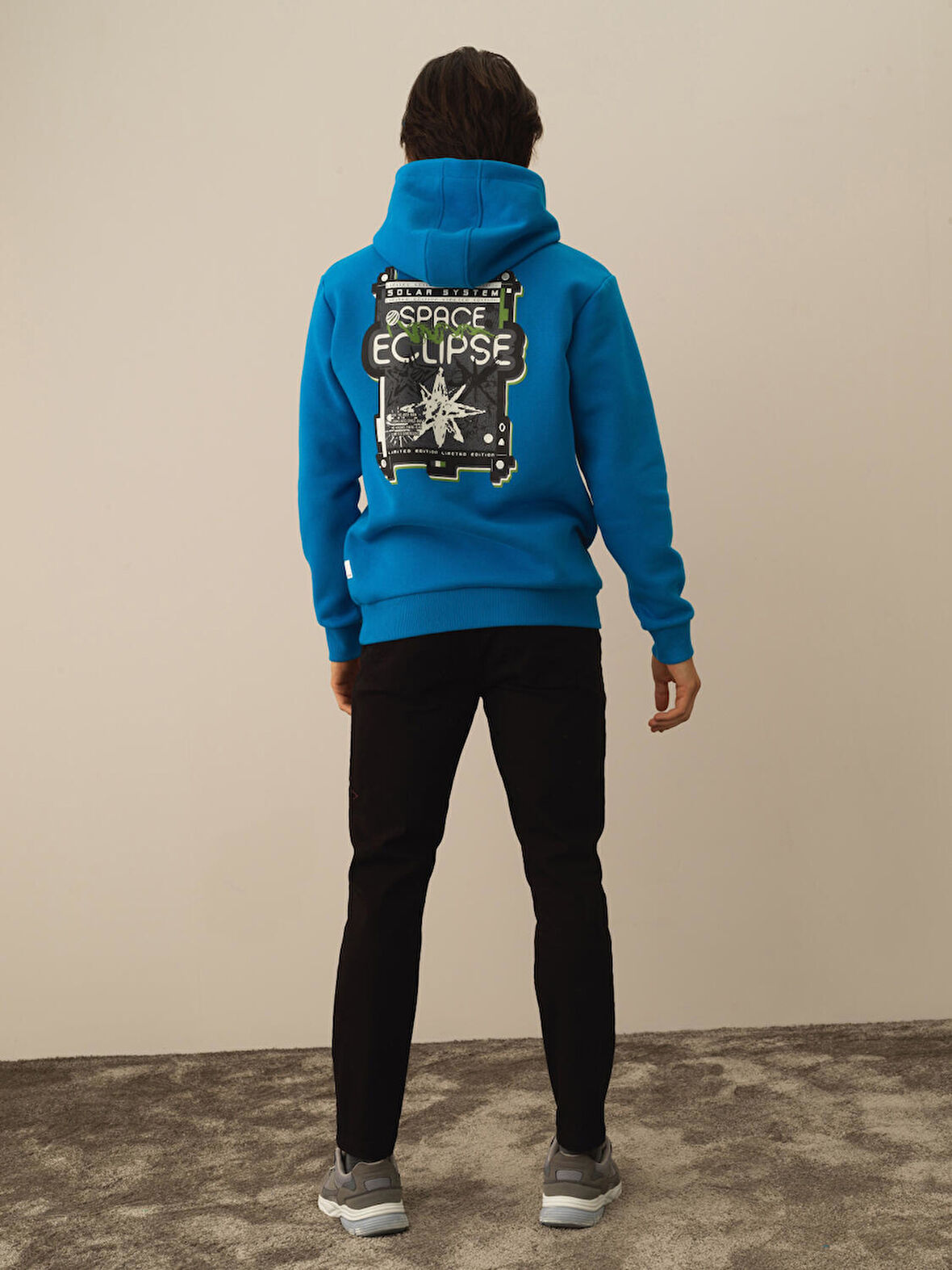 Xint Mavi Pamuk Dokulu Regular Fit Sweatshirt