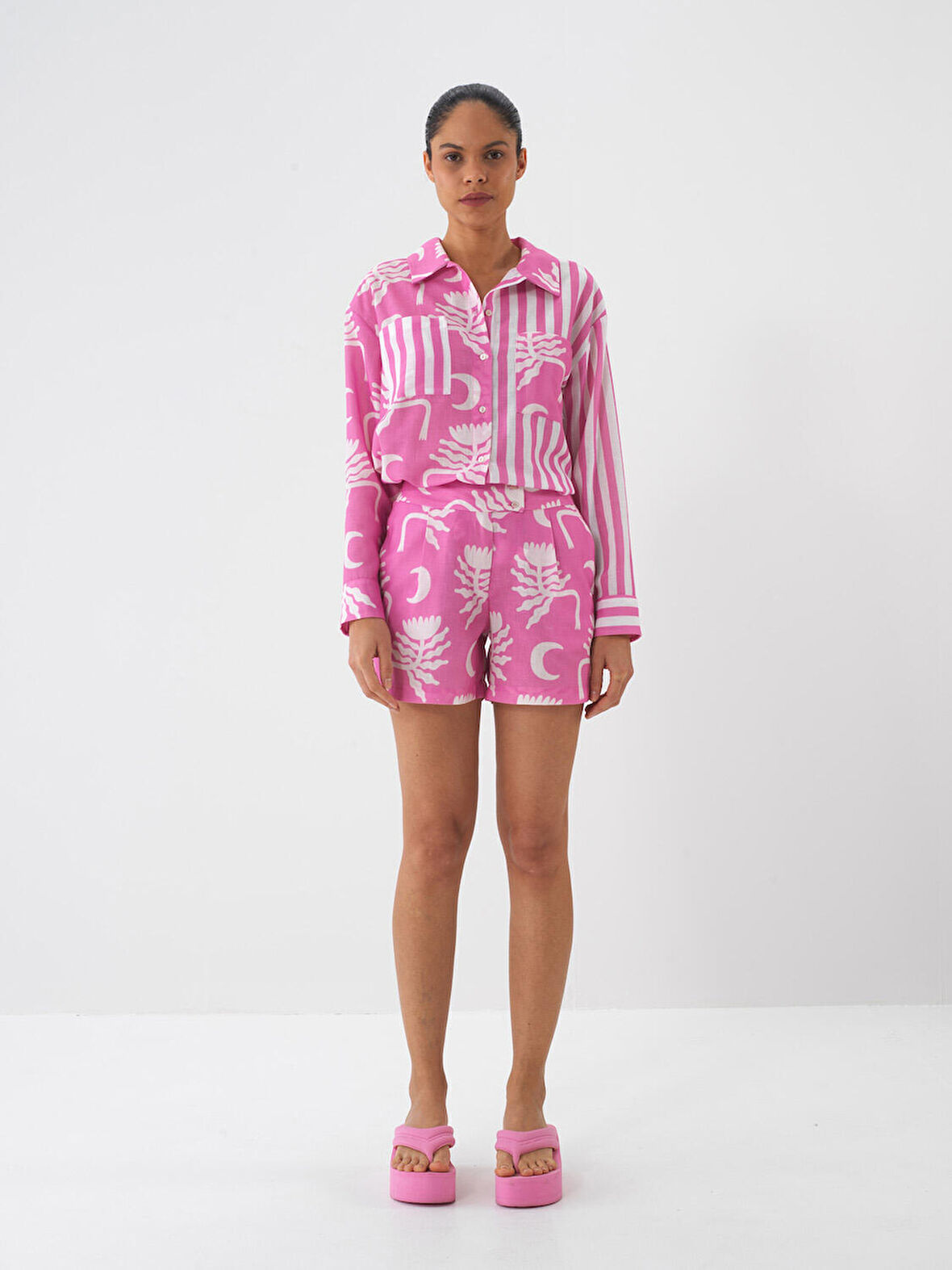 Pembe Oversize  Şort