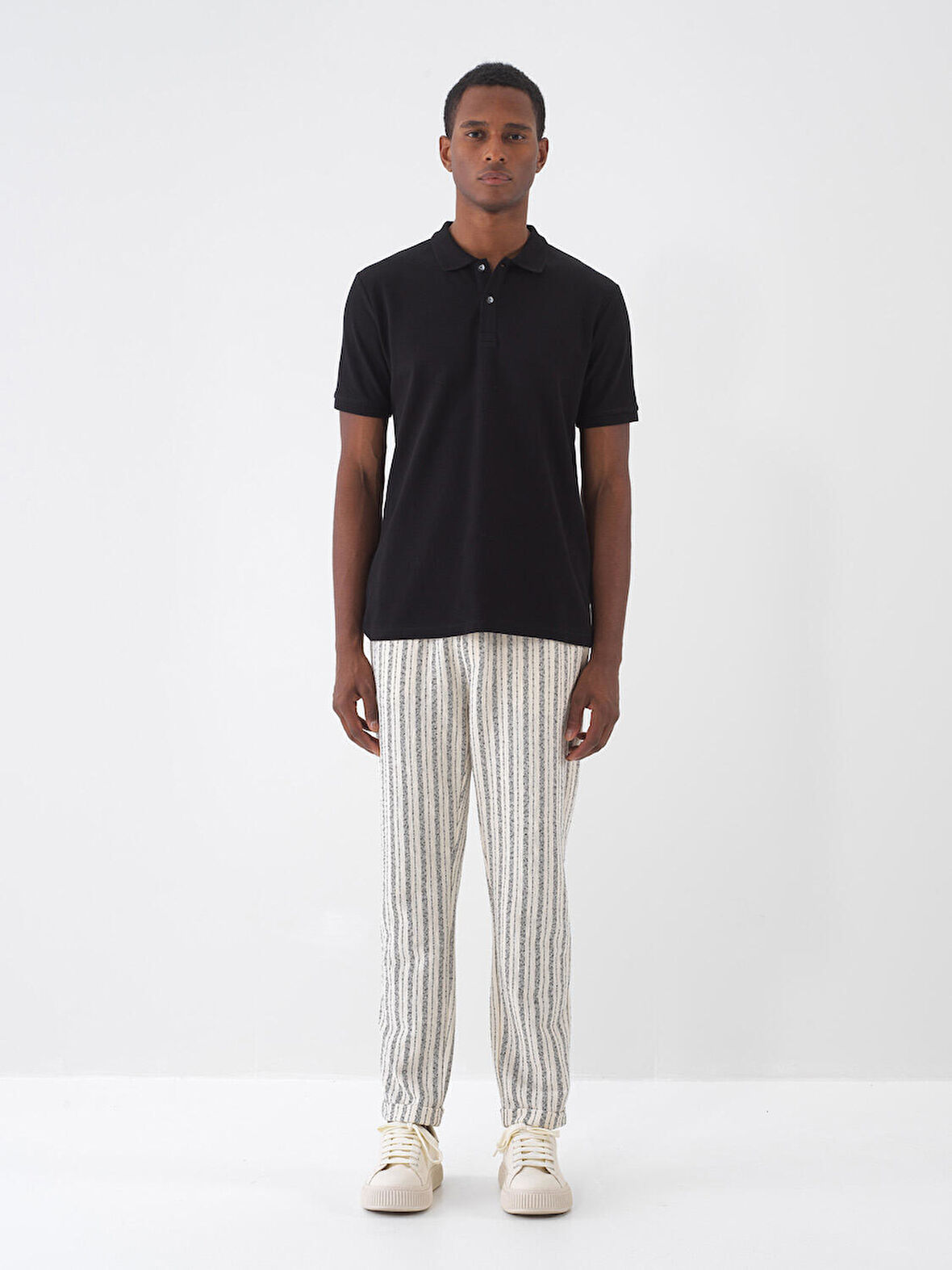 Ekru Regular Fit Pamuklu Jogger Pantolon