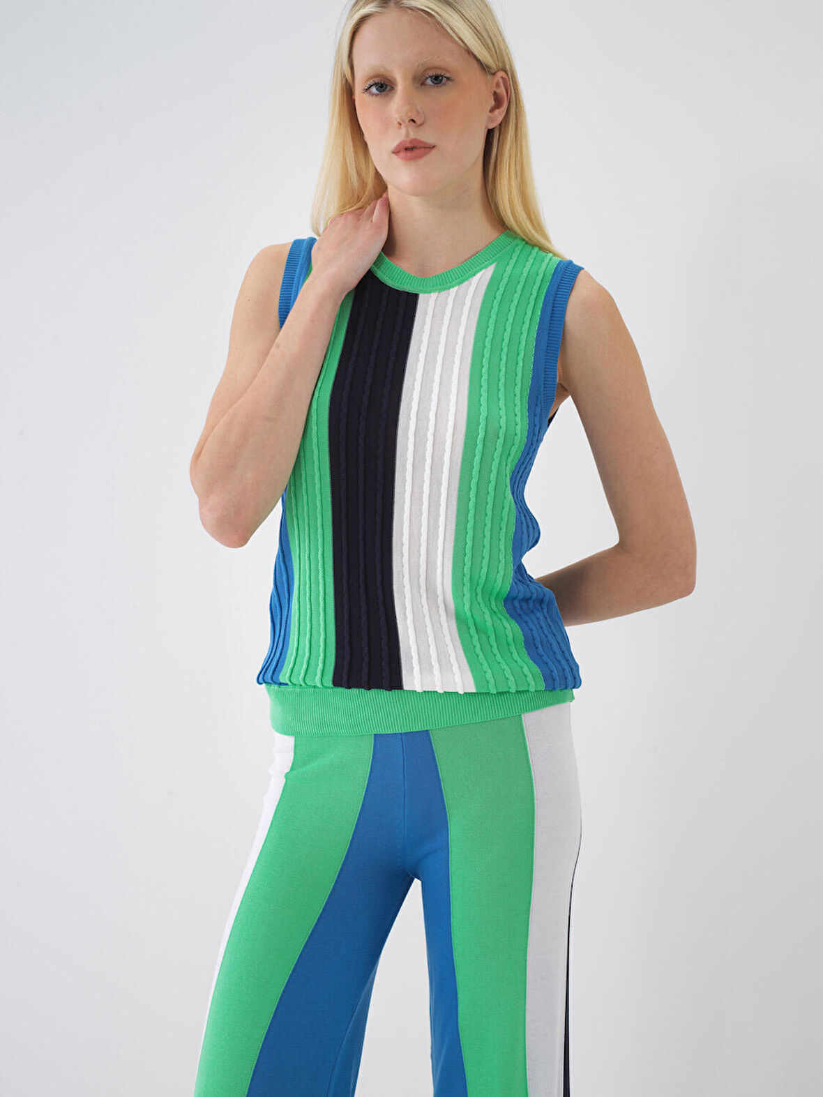 Yeşil Regular Fit  Kazak