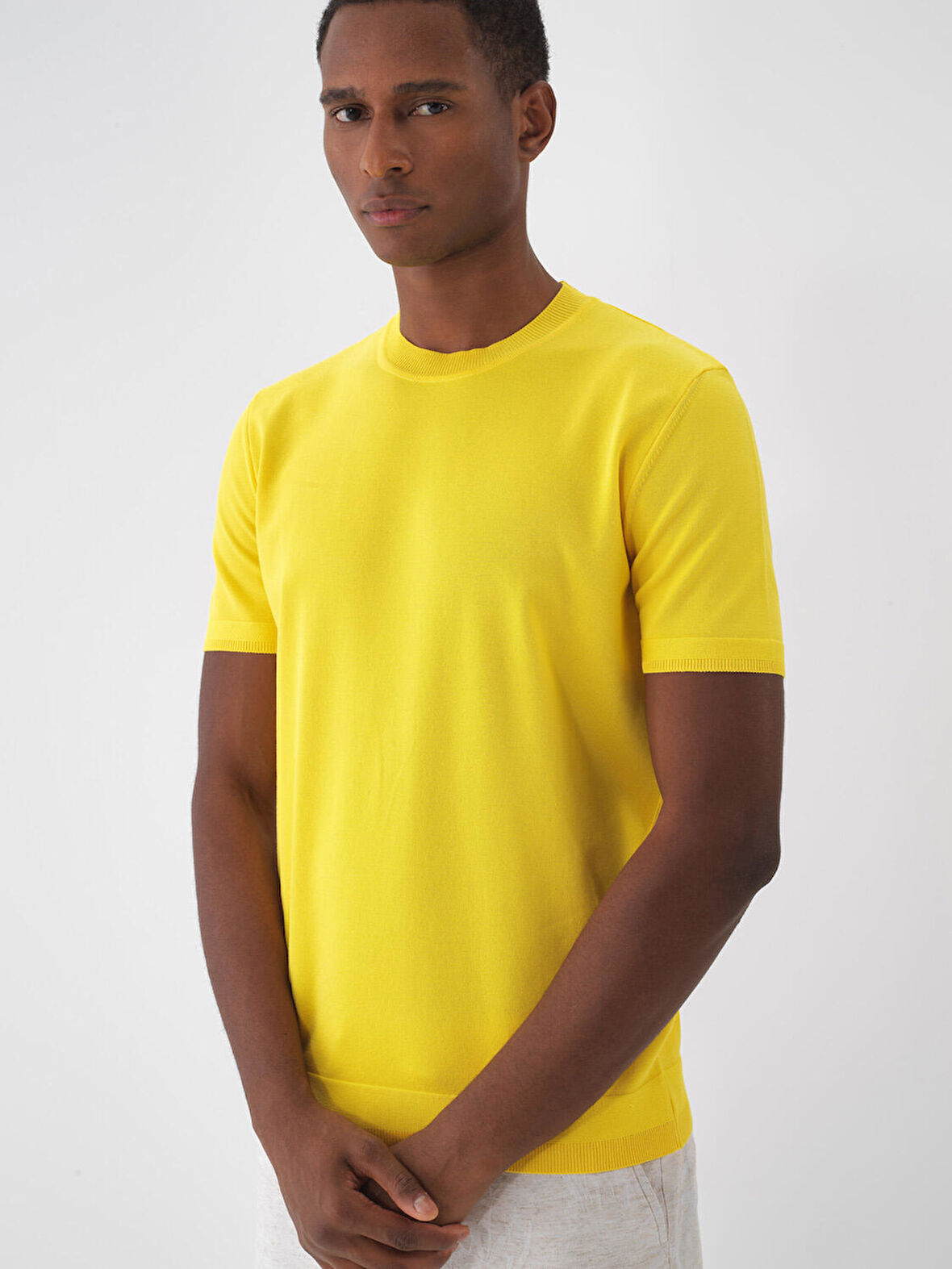 Sarı Regular Fit  Kazak