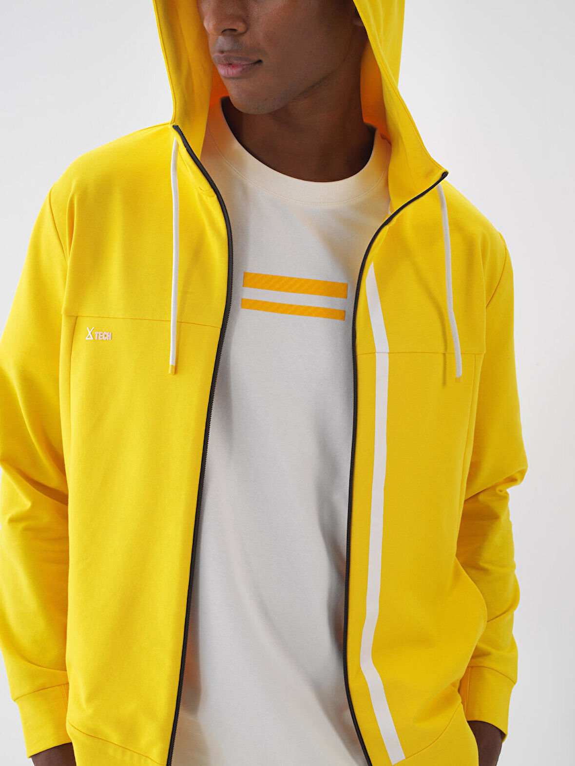 Sarı Slim Fit Pamuklu Sweatmont