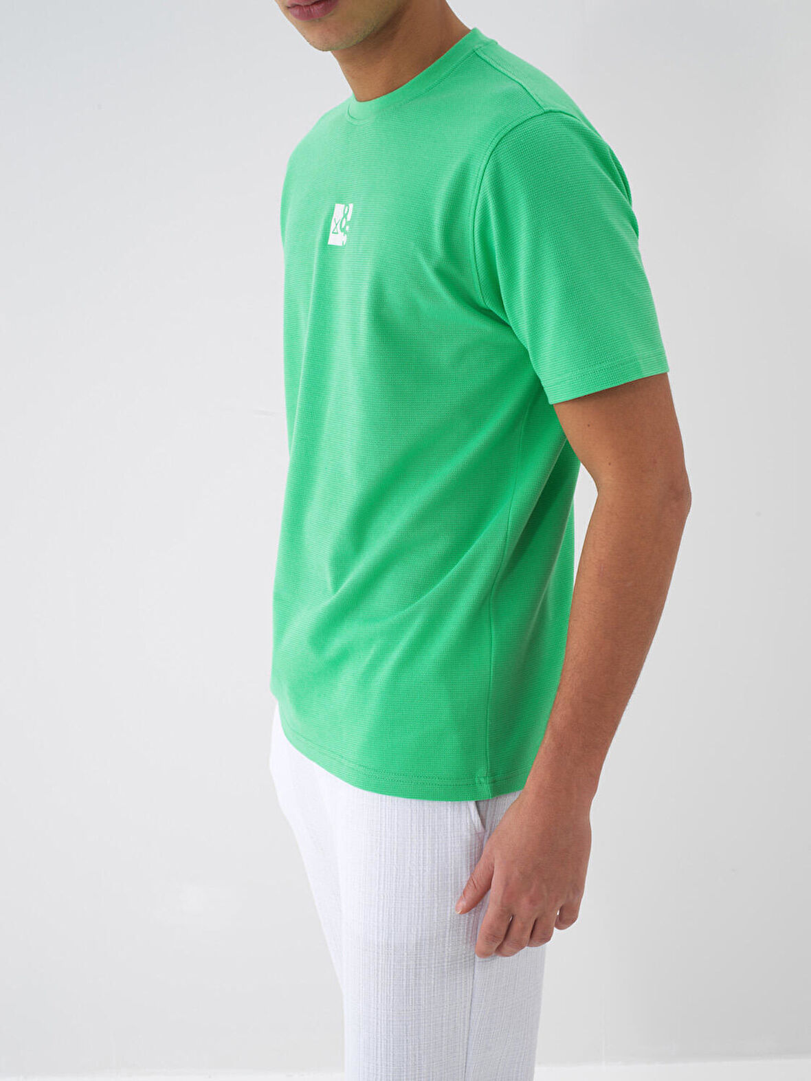 Yeşil Regular Fit Pamuklu Tişört