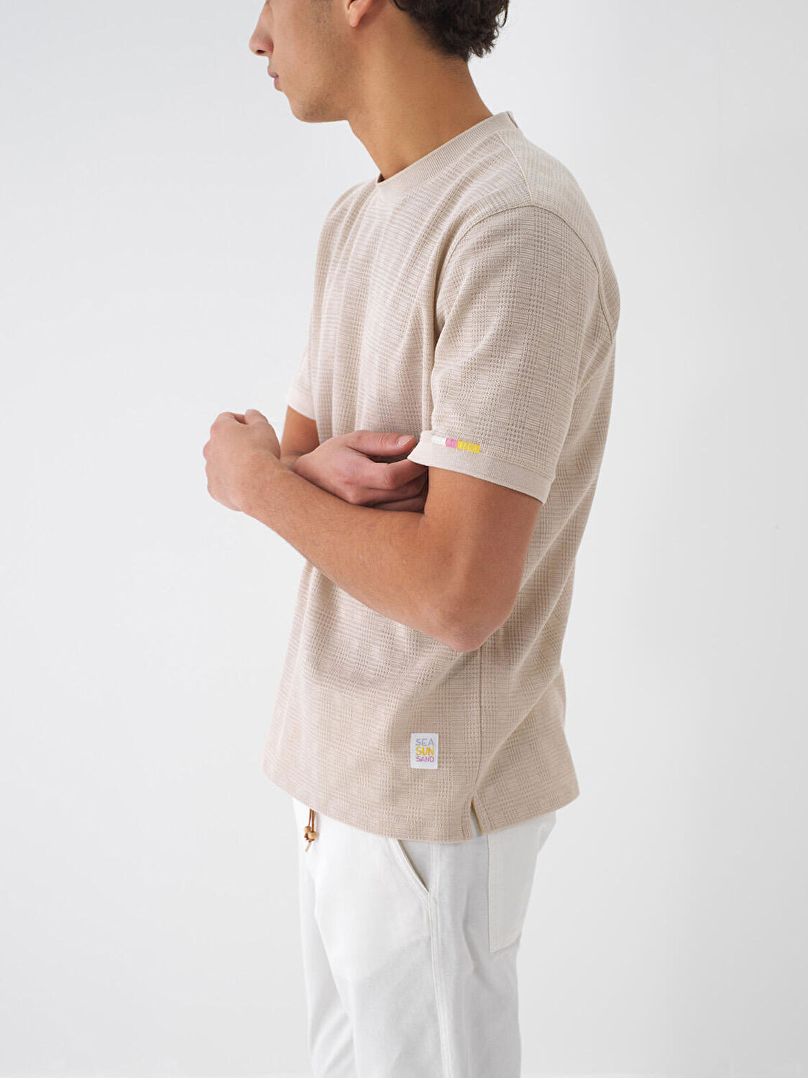 Taş Rengi Regular Fit Pamuklu Tişört
