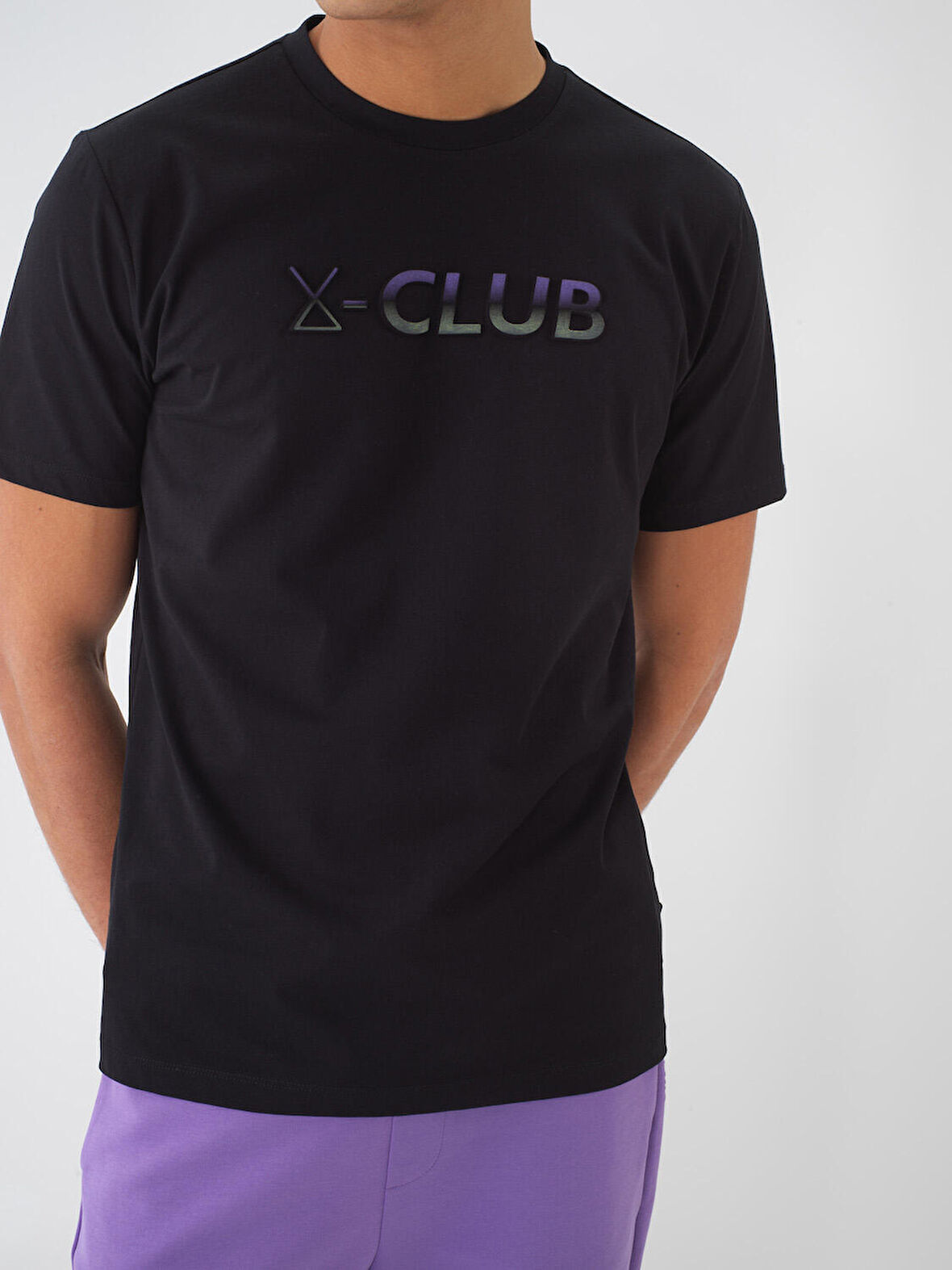 Siyah Regular Fit Pamuklu Tişört