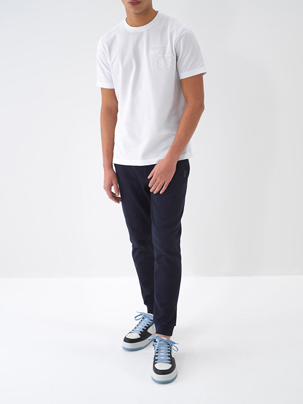 Lacivert Regular Fit Pamuklu Jogger Pantolon