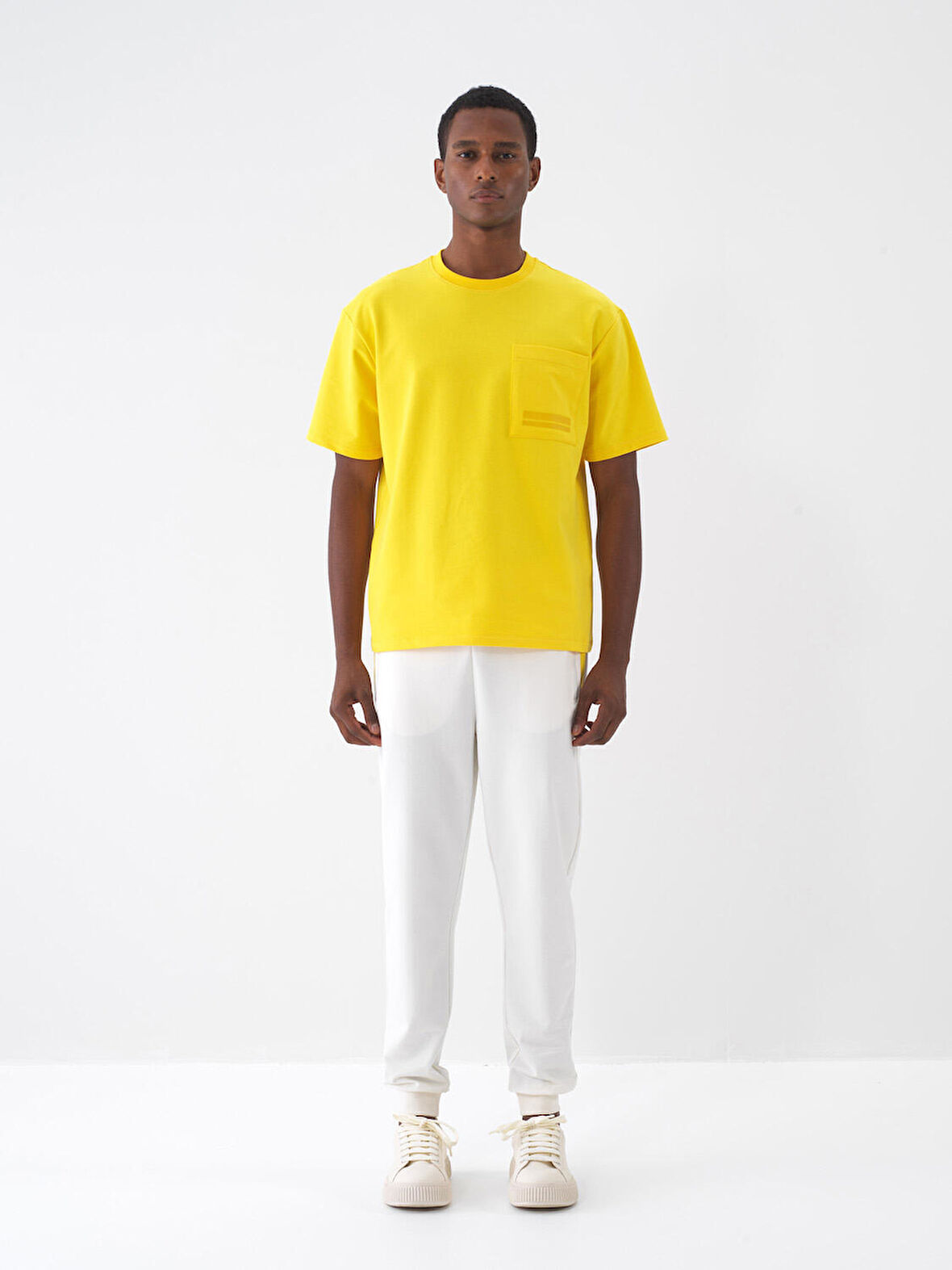 Ekru Regular Fit Pamuklu Sweat Pantolon