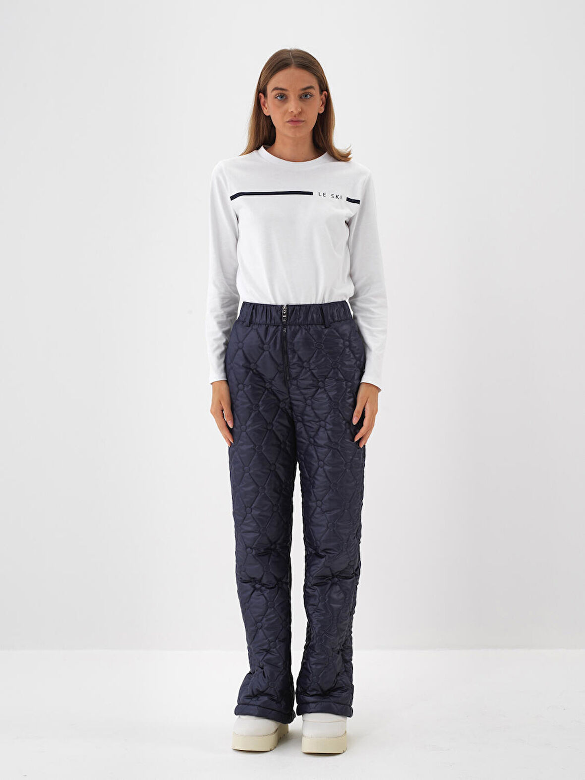 Xint Beyaz Pamuk Dokulu Regular Fit Uzun Kollu Tişört