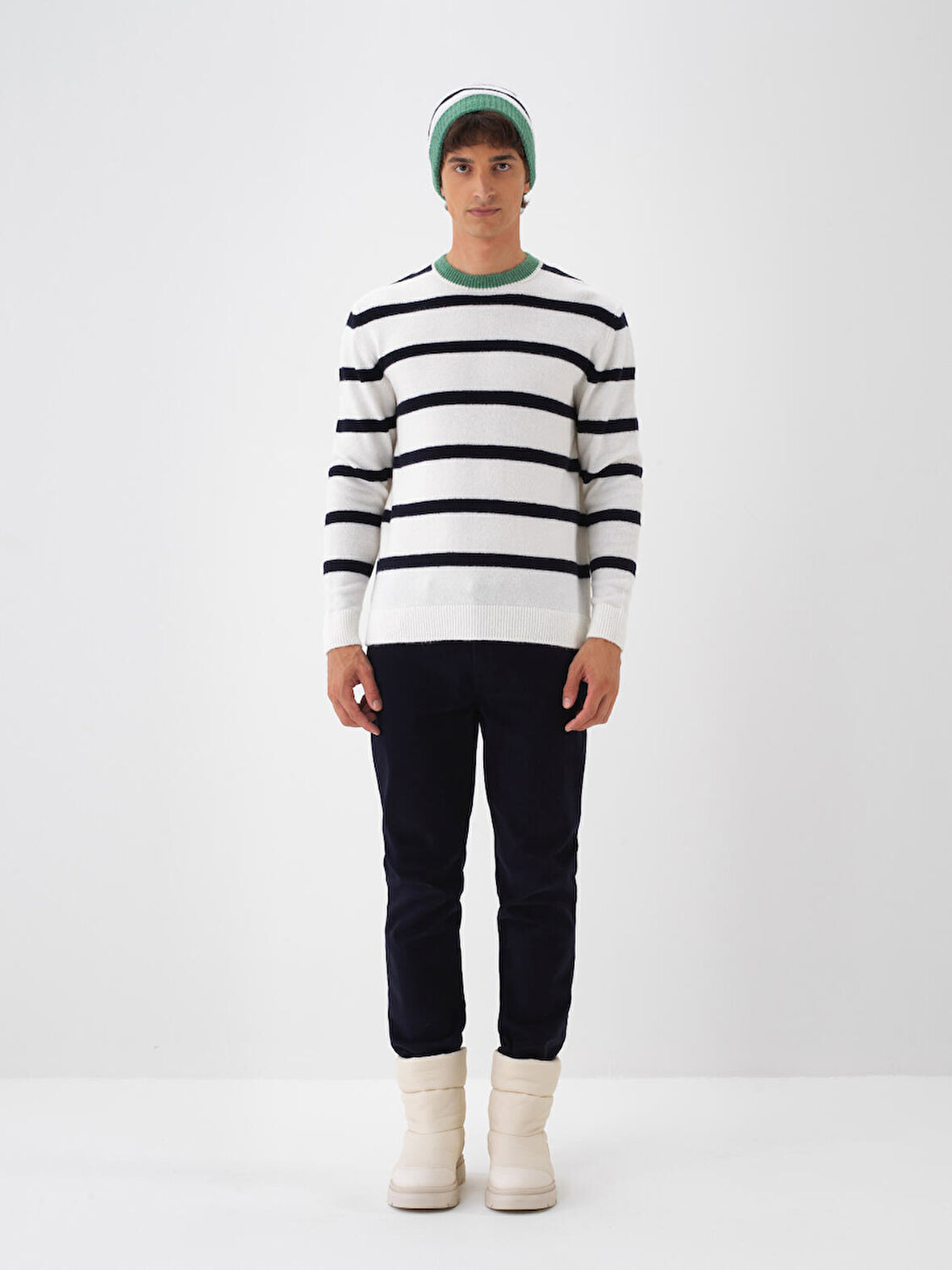 Xint Lacivert Yumuşak Dokulu Regular Fit Kazak