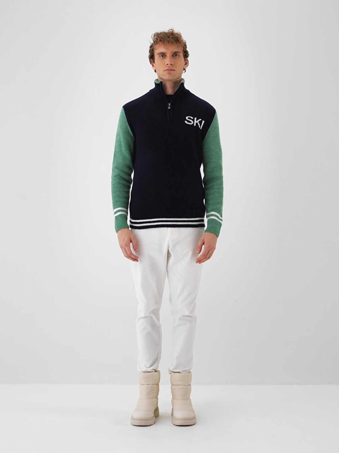 Xint Lacivert Yumuşak Dokulu Regular Fit Kazak