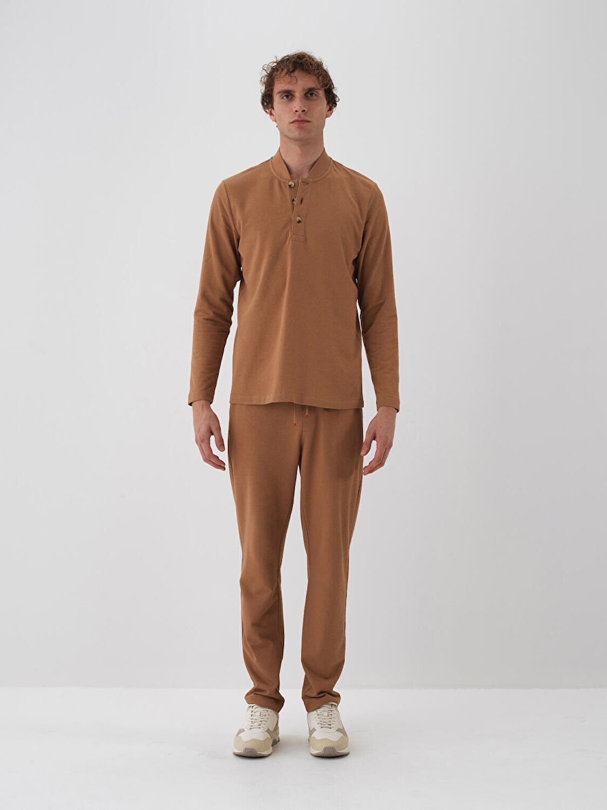 Xint Camel Pamuk Dokulu Regular Fit Sweat Pantolon