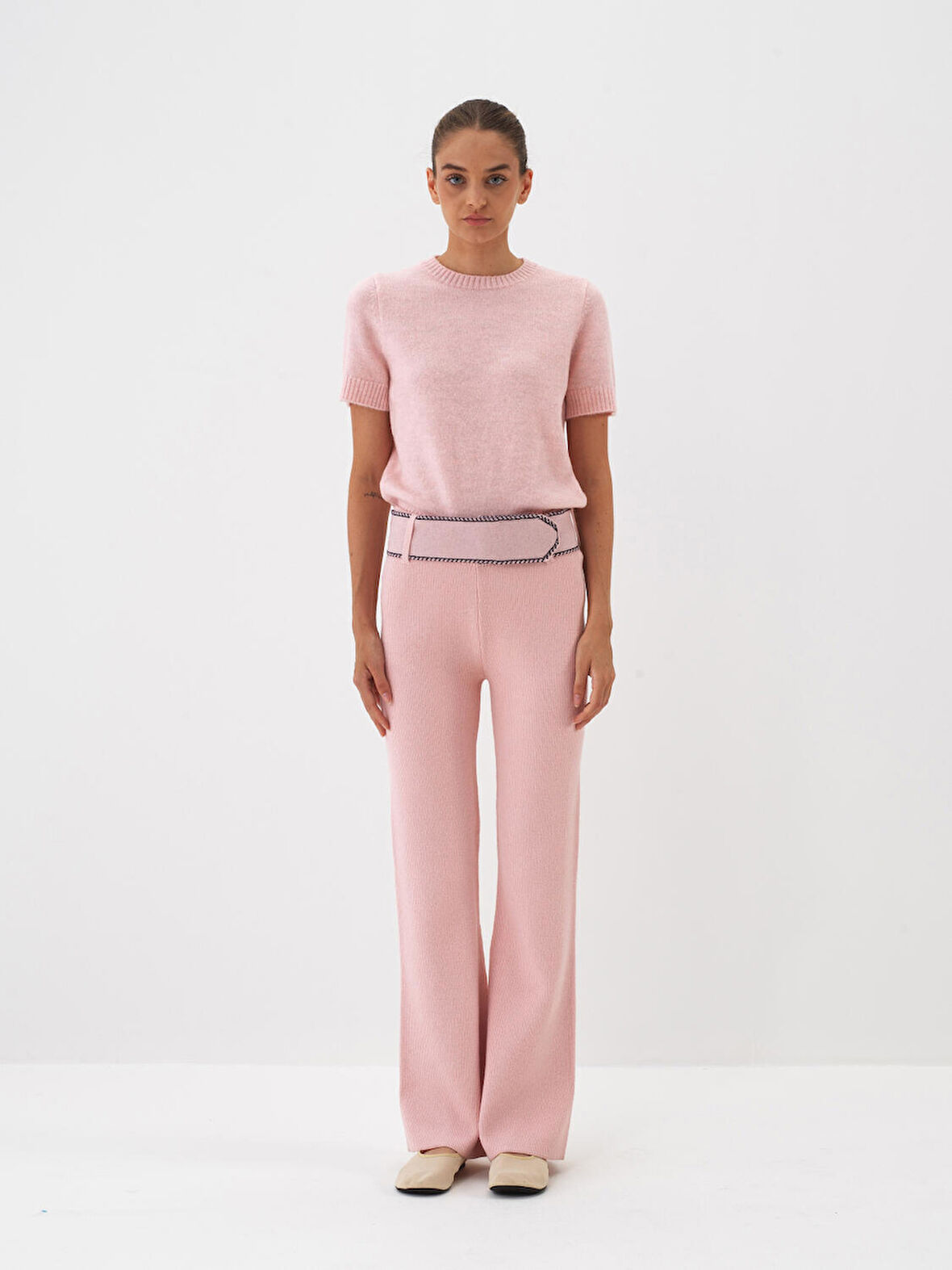 Xint Pembe Yumuşak Dokulu Regular Fit Kazak