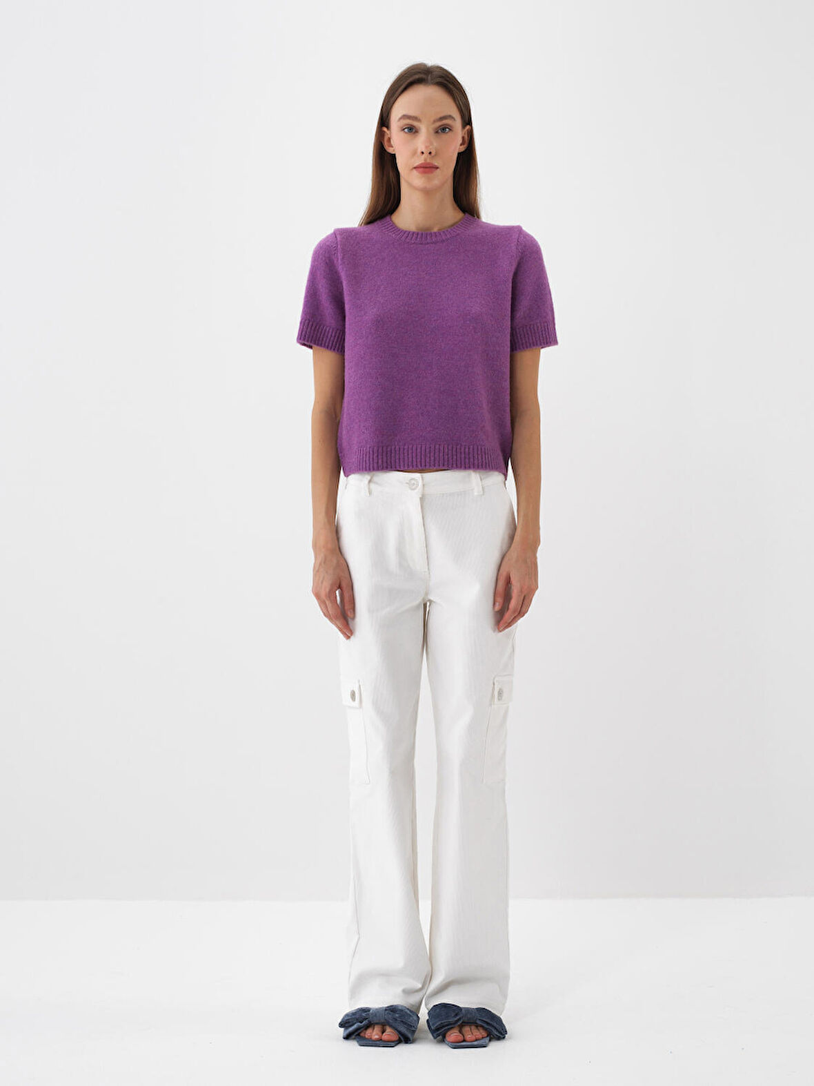 Xint Mor Yumuşak Dokulu Regular Fit Kazak