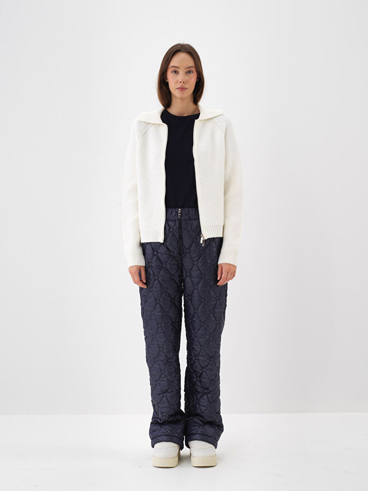 Xint Ekru Yumuşak Dokulu Oversize Hırka