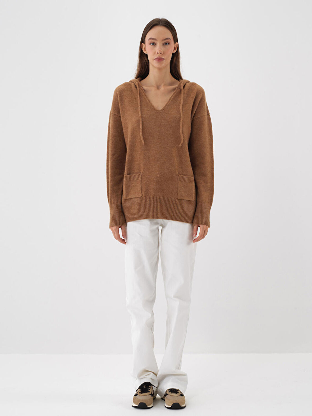 Xint Camel Yumuşak Dokulu Regular Fit Kazak