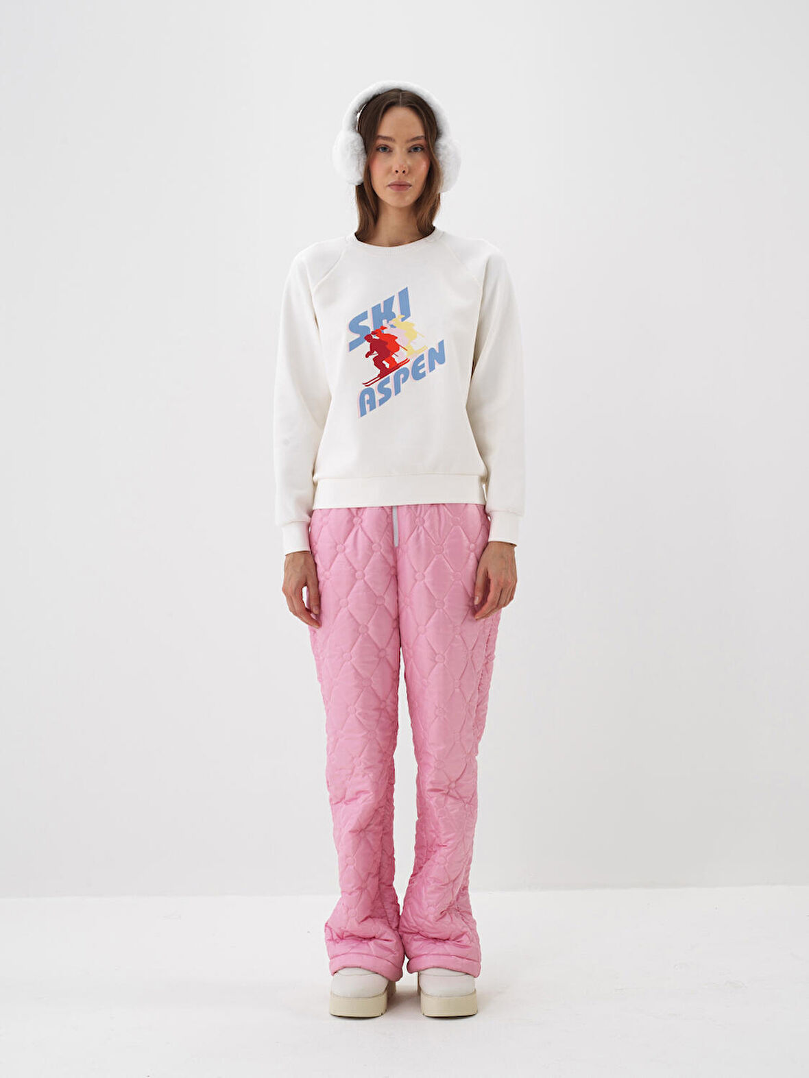 Xint Ekru Pamuk Dokulu Regular Fit Sweatshirt