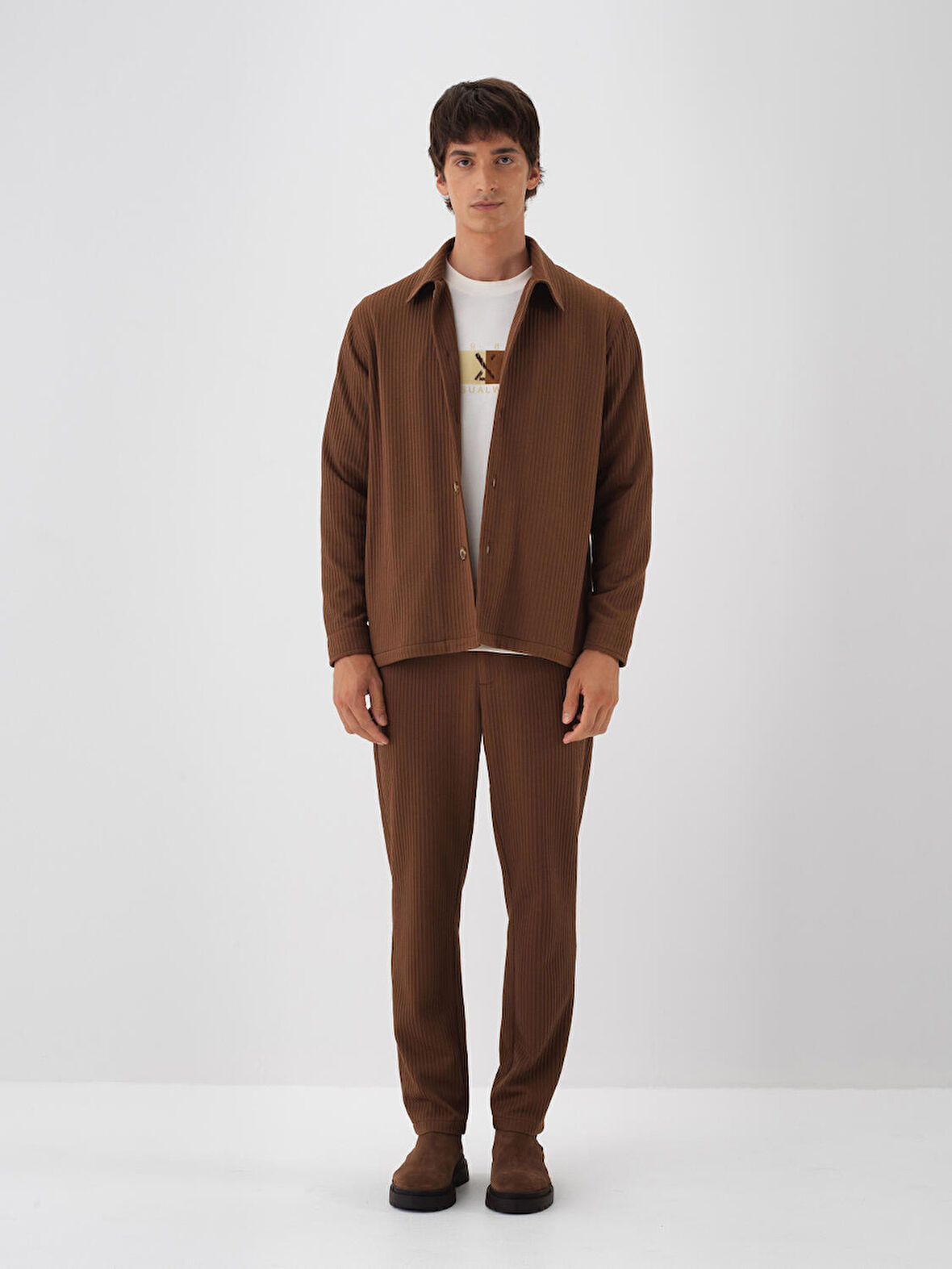 Xint Camel Esnek Dokulu Regular Fit Ceket