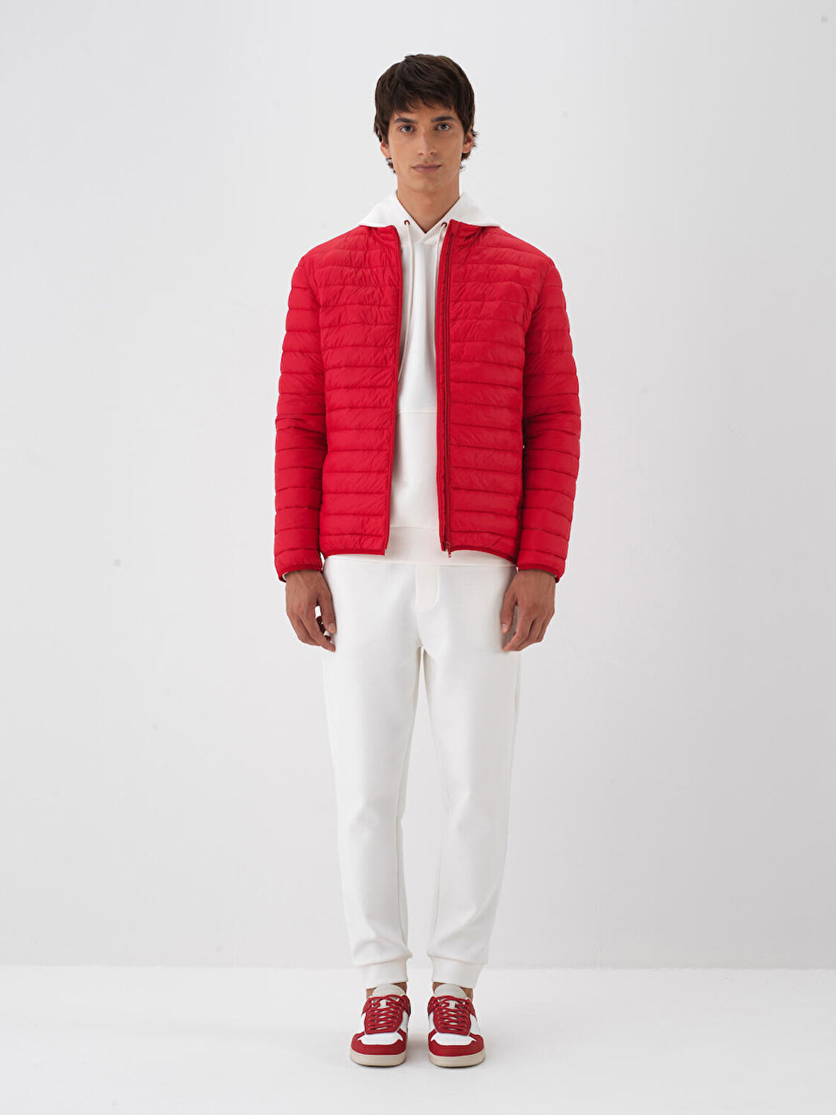 Xint Kırmızı Formunu Koruyan Regular Fit Mont
