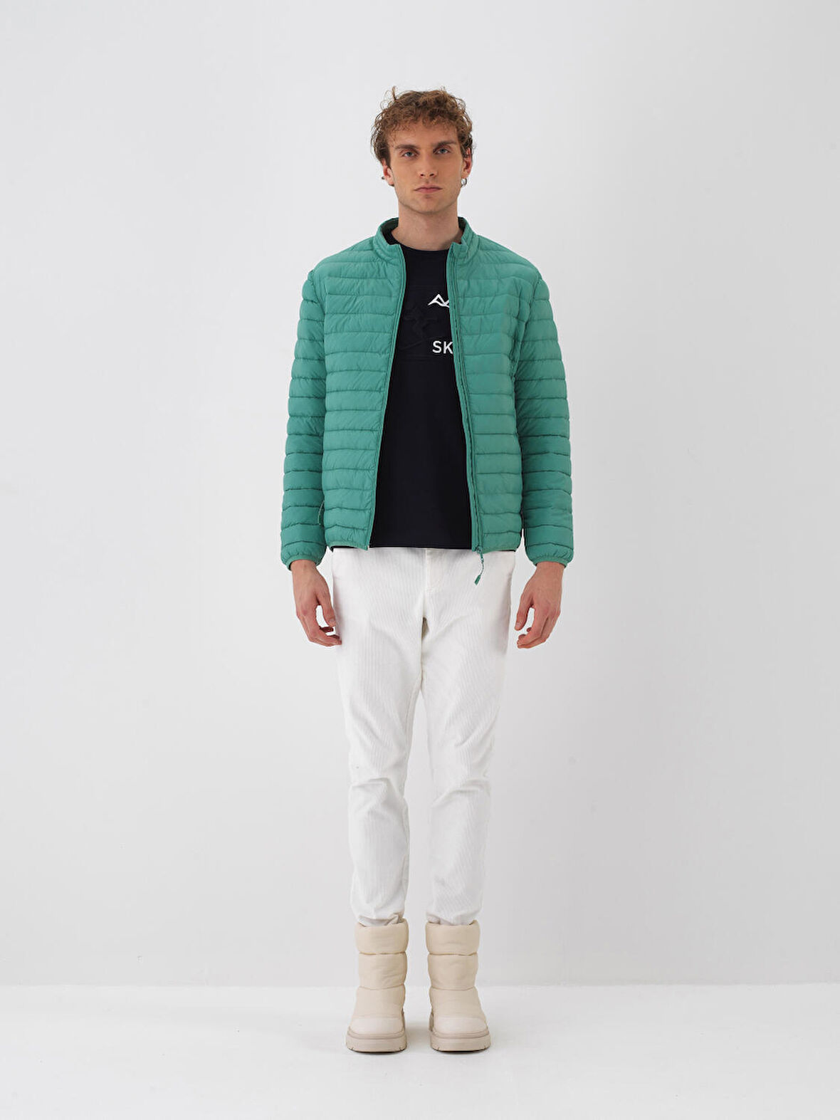 Xint Yeşil Formunu Koruyan Regular Fit Mont