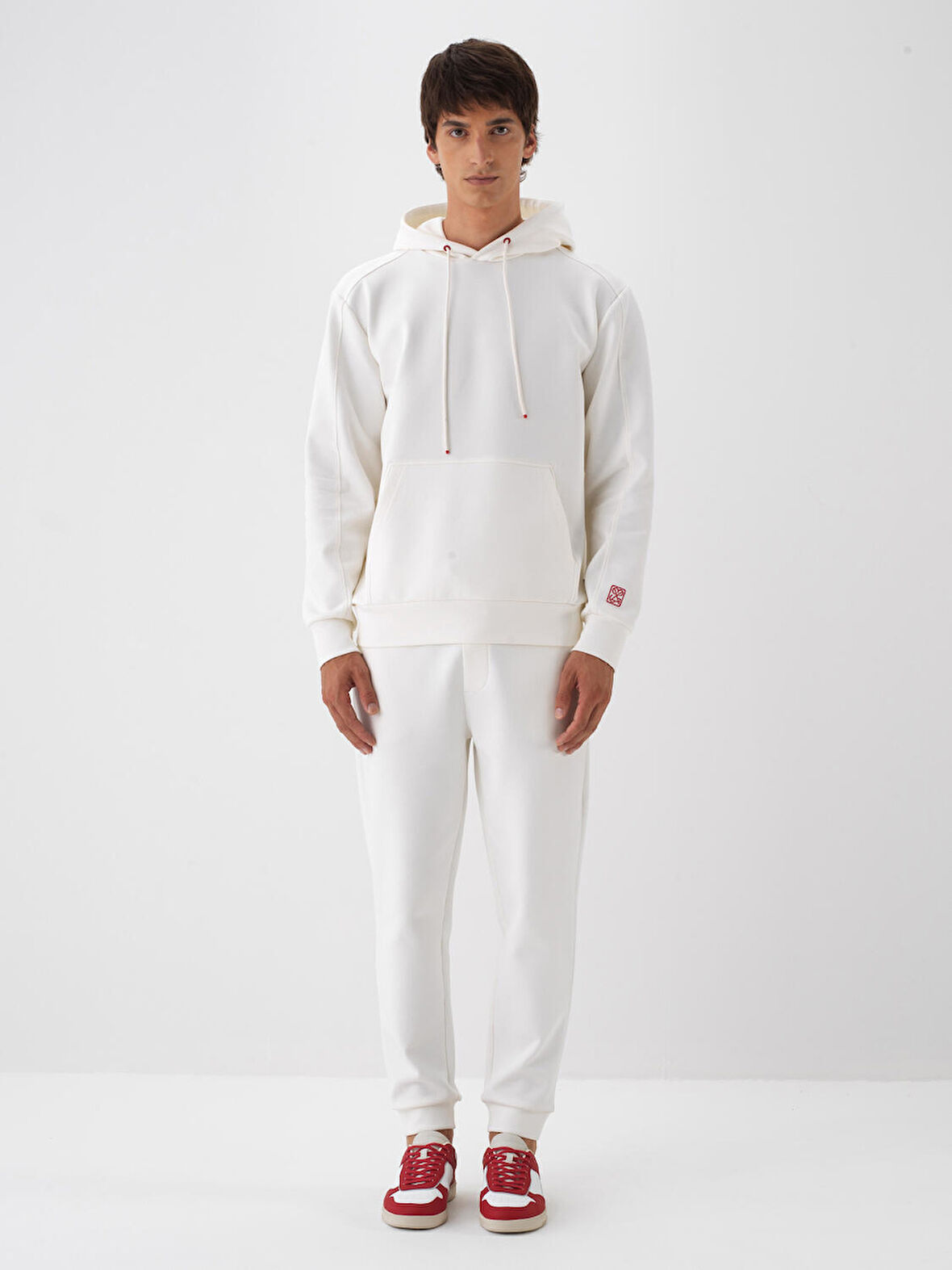 Xint Ekru Pamuk Dokulu Regular Fit Sweatshirt