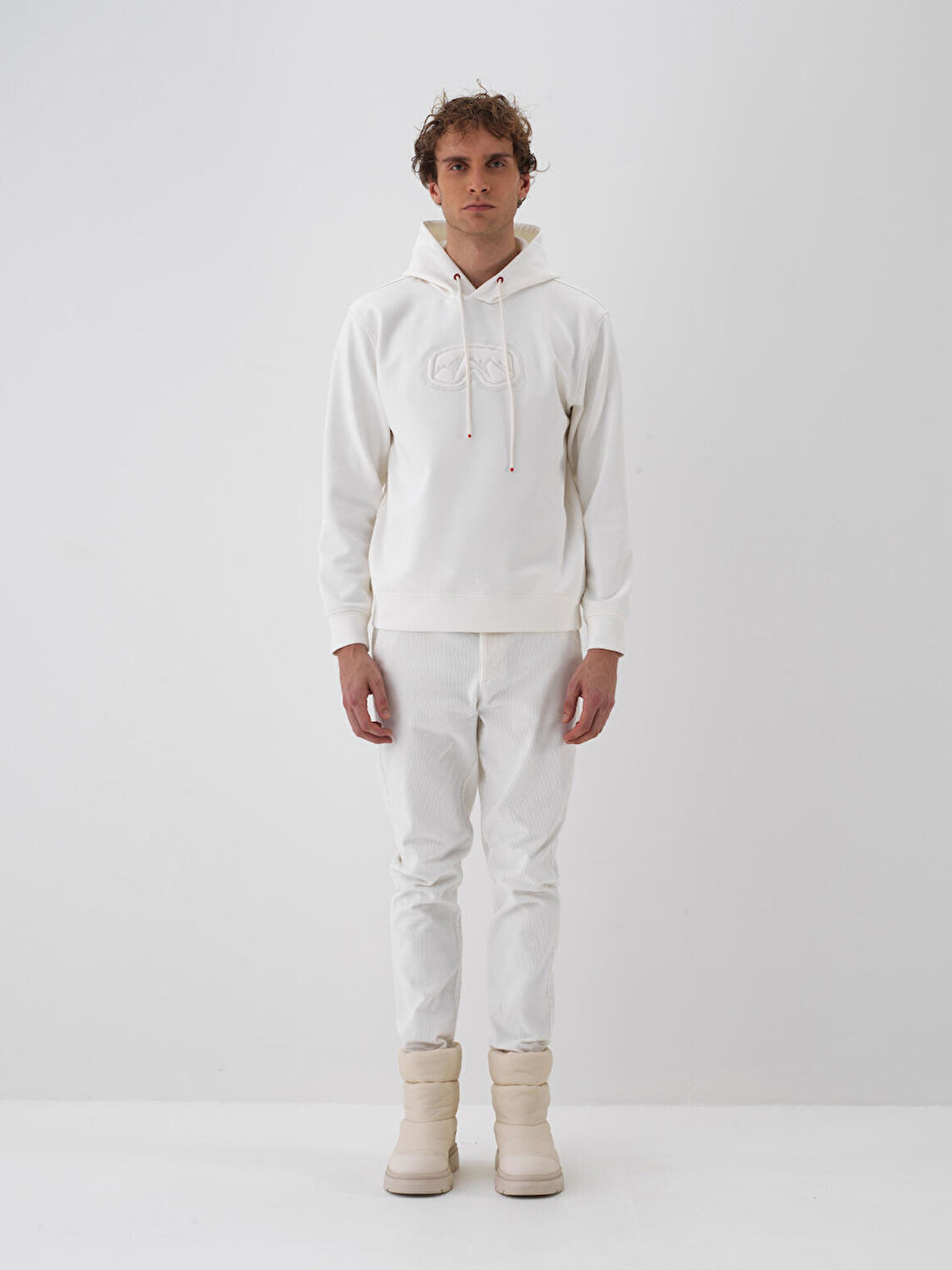 Xint Ekru Pamuk Dokulu Regular Fit Sweatshirt