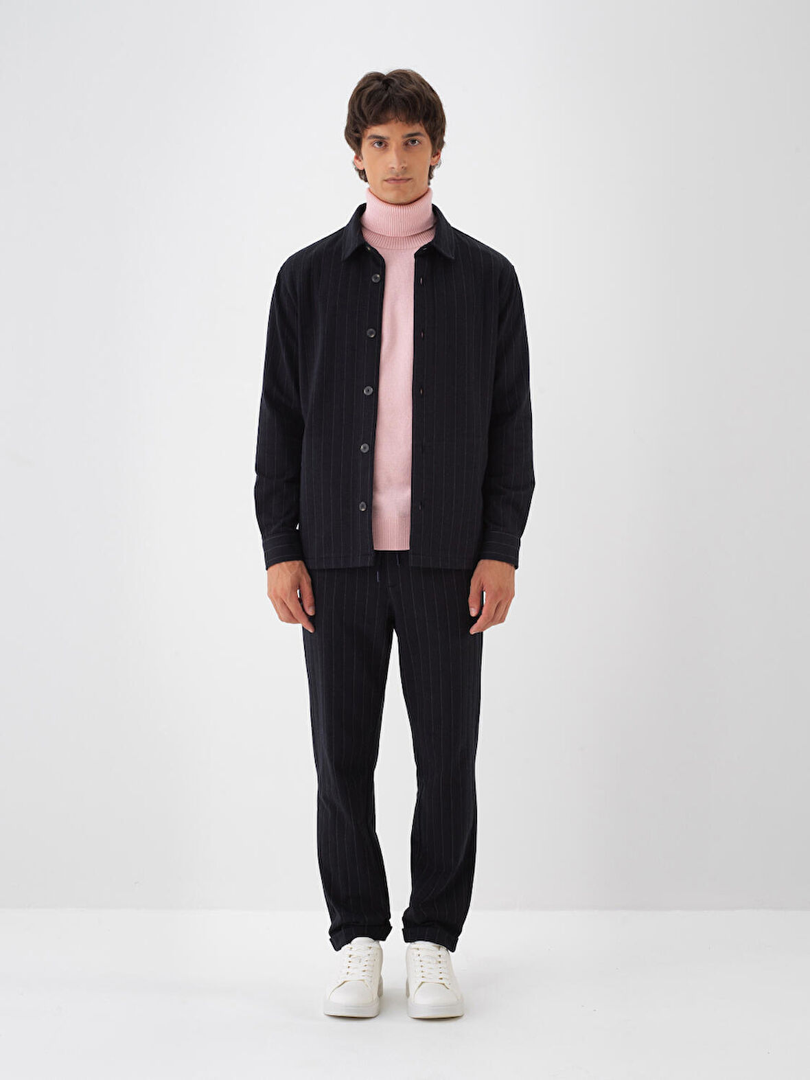 Xint Lacivert Pamuk Dokulu Regular Fit Jogger Pantolon